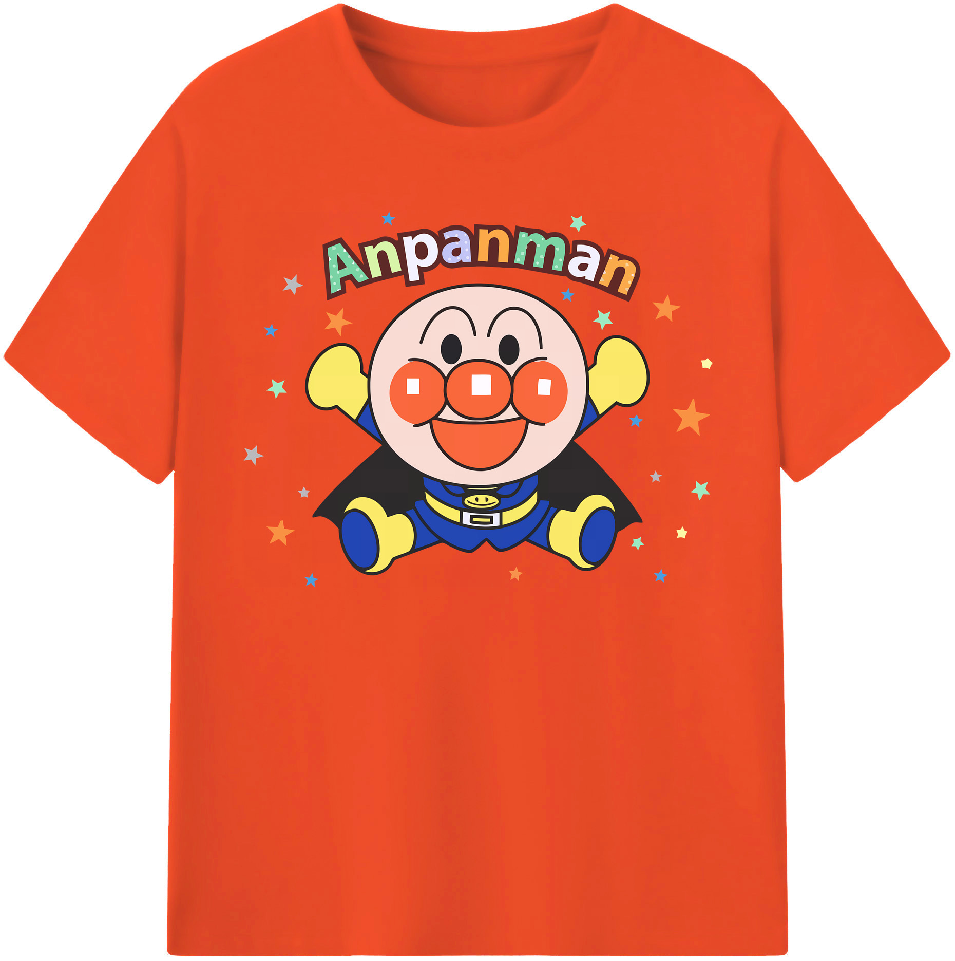 （画像用） アンパンマン Anpanman 綿100％半袖Tシャツ（フロントプリント）