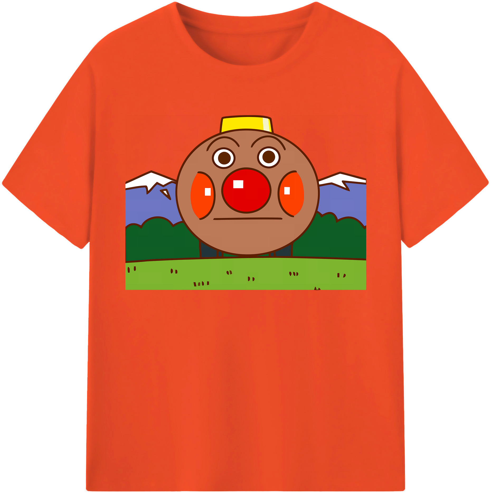 （画像用） アンパンマン Anpanman 綿100％半袖Tシャツ（フロントプリント）
