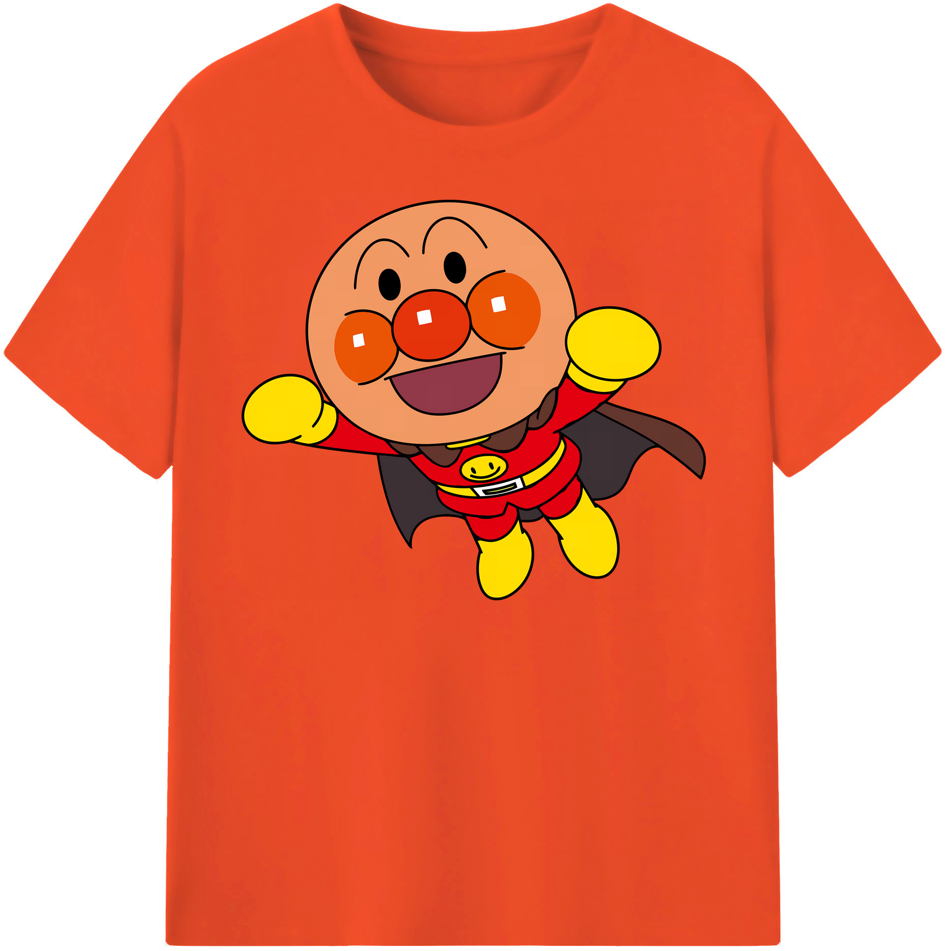 （画像用） アンパンマン Anpanman 綿100％半袖Tシャツ（フロントプリント）