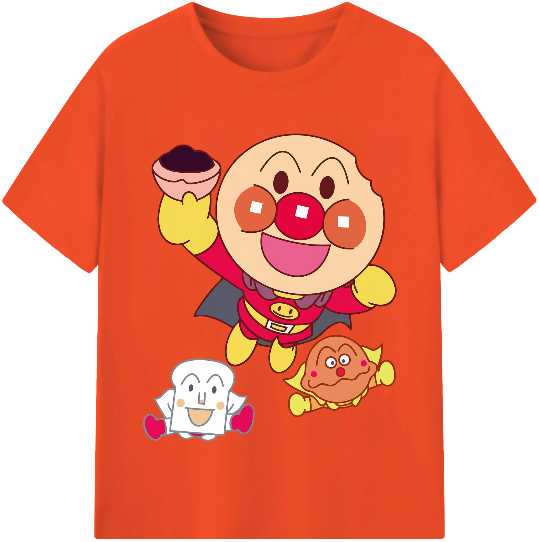 （画像用） アンパンマン Anpanman 綿100％半袖Tシャツ（フロントプリント）