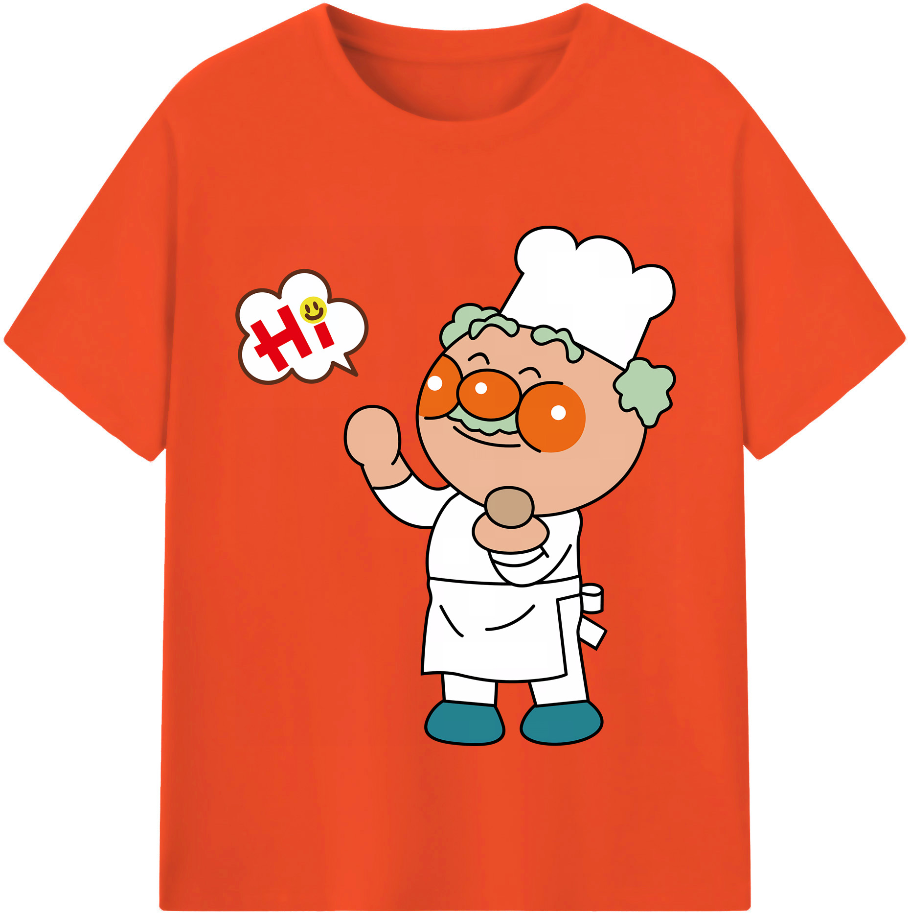 （画像用） アンパンマン Anpanman 綿100％半袖Tシャツ（フロントプリント）