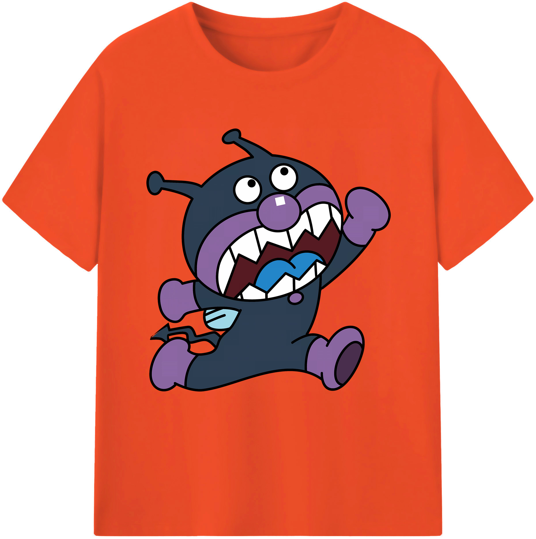 （画像用） アンパンマン Anpanman 綿100％半袖Tシャツ（フロントプリント）