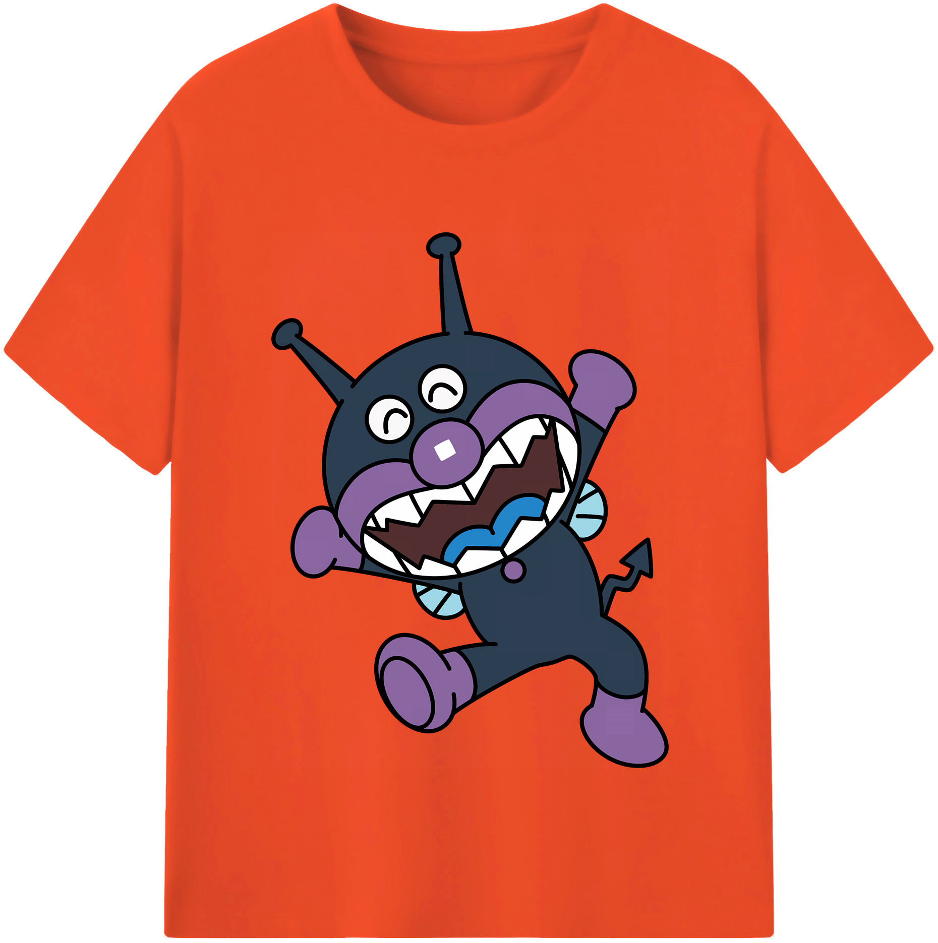 （画像用） アンパンマン Anpanman 綿100％半袖Tシャツ（フロントプリント）
