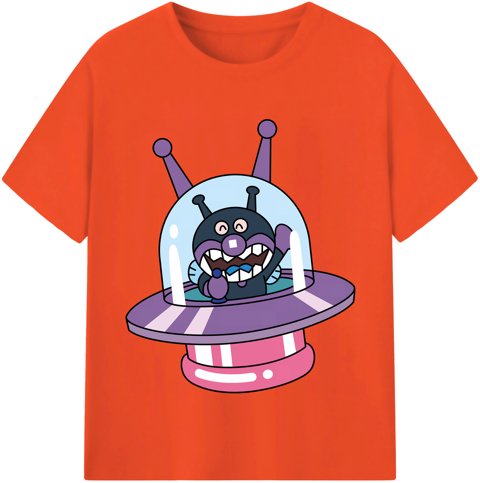 （画像用） アンパンマン Anpanman 綿100％半袖Tシャツ（フロントプリント）