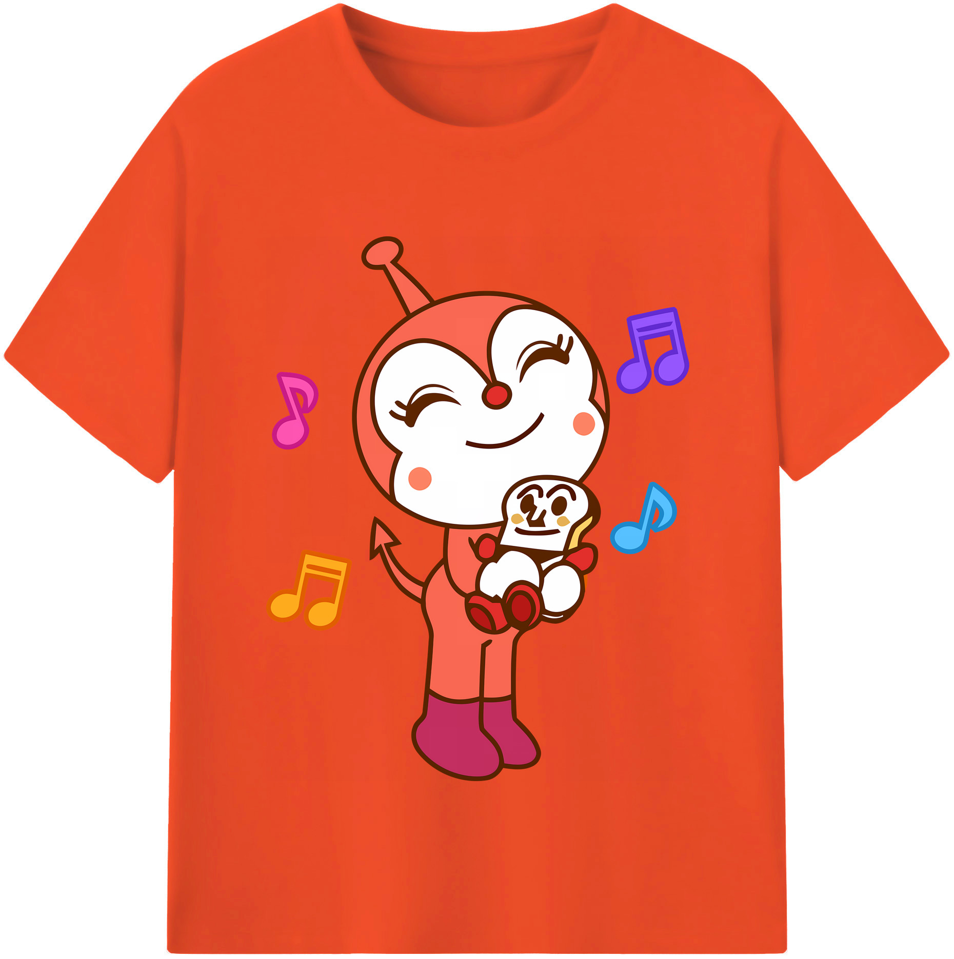 （画像用） アンパンマン Anpanman 綿100％半袖Tシャツ（フロントプリント）