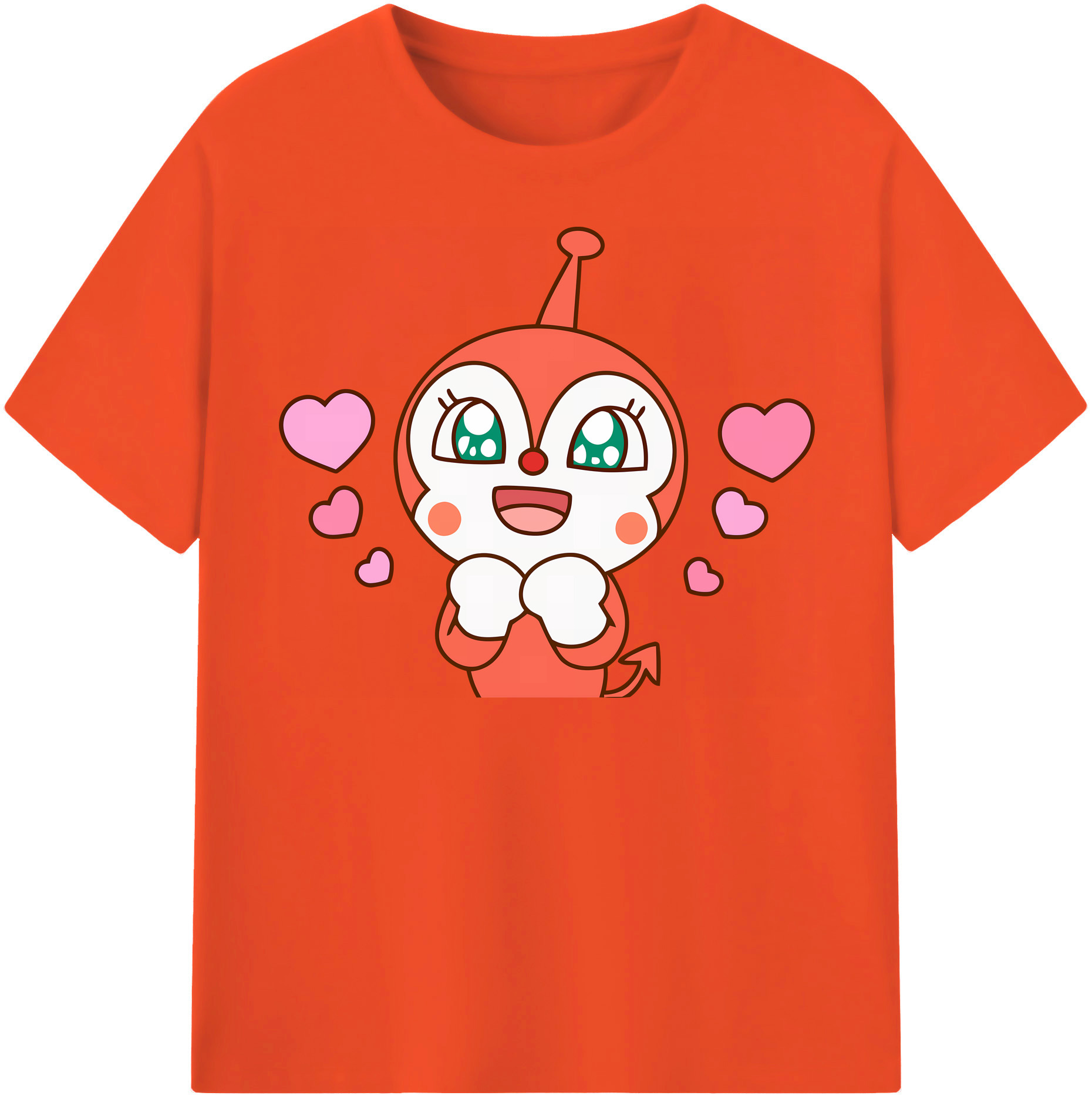 （画像用） アンパンマン Anpanman 綿100％半袖Tシャツ（フロントプリント）