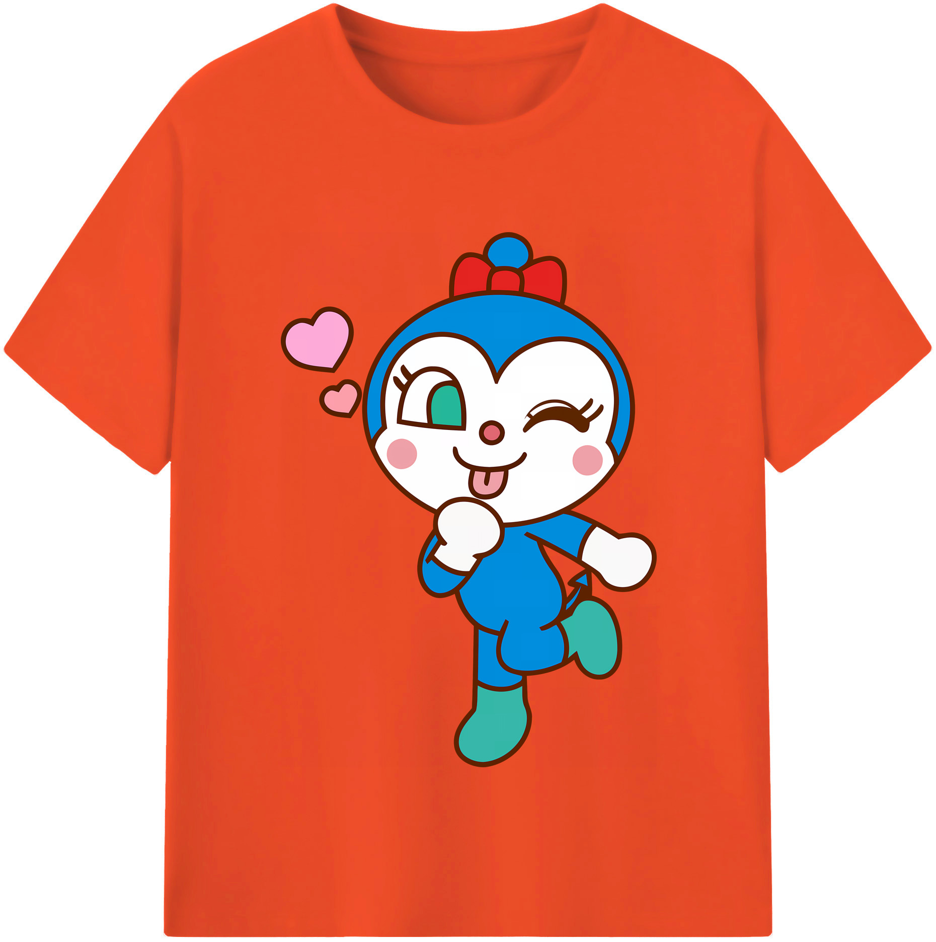 （画像用） アンパンマン Anpanman 綿100％半袖Tシャツ（フロントプリント）