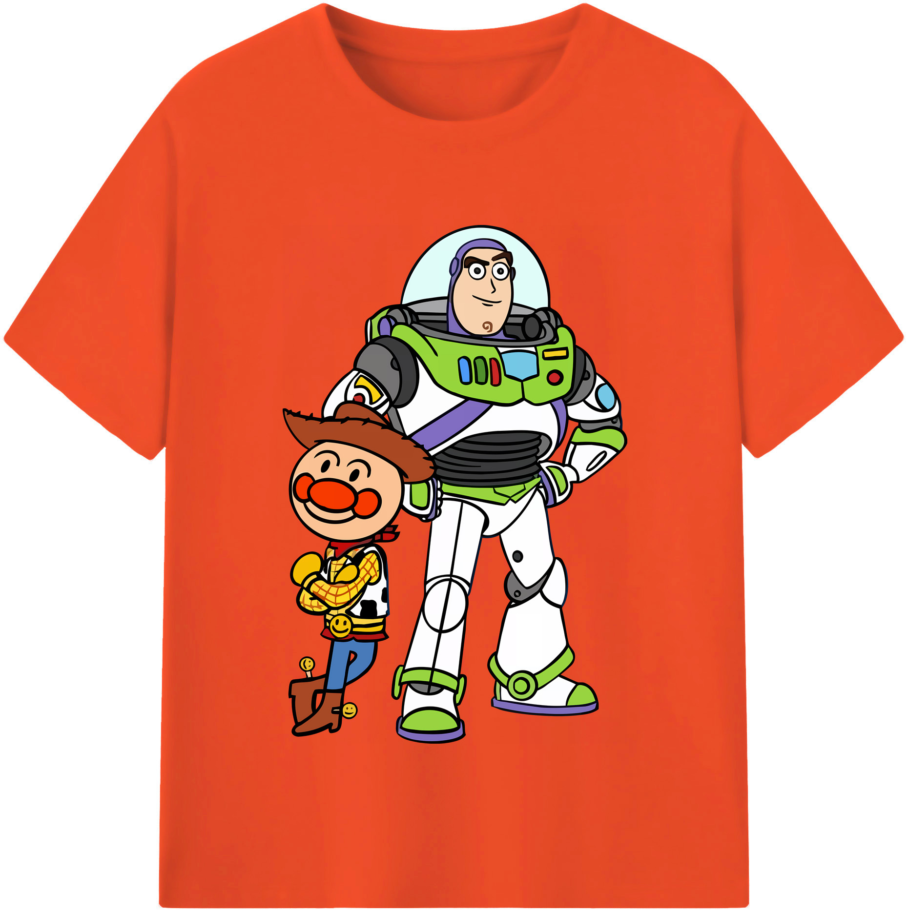 （画像用） アンパンマン Anpanman 綿100％半袖Tシャツ（フロントプリント）