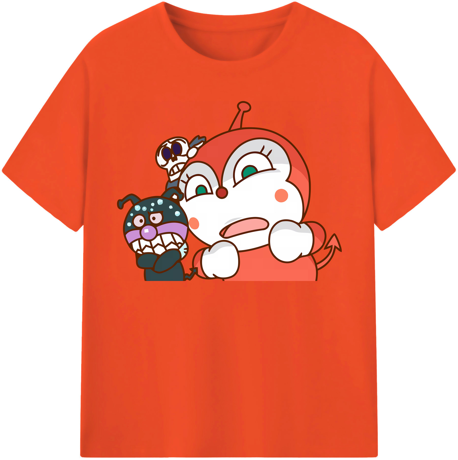 （画像用） アンパンマン Anpanman 綿100％半袖Tシャツ（フロントプリント）