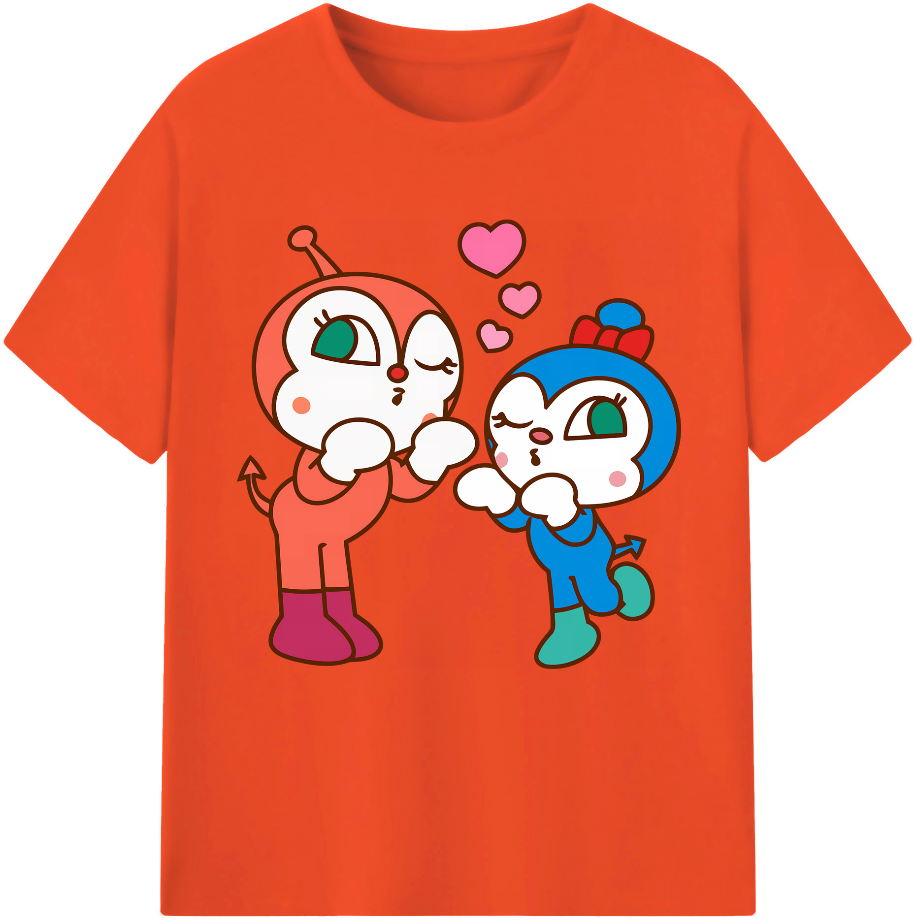 （画像用） アンパンマン Anpanman 綿100％半袖Tシャツ（フロントプリント）