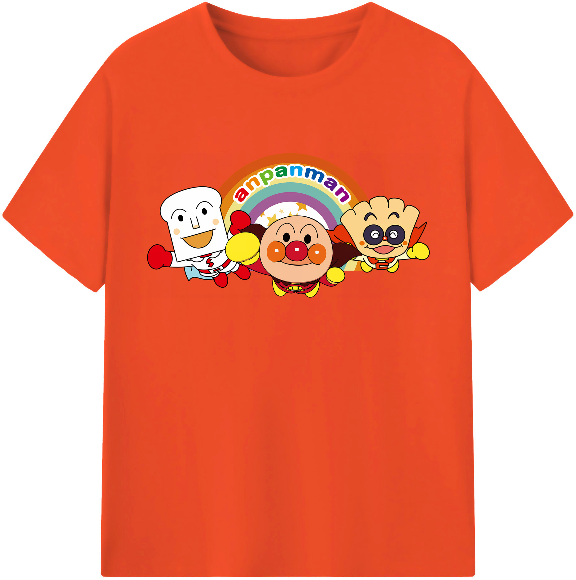 （画像用） アンパンマン Anpanman 綿100％半袖Tシャツ（フロントプリント）