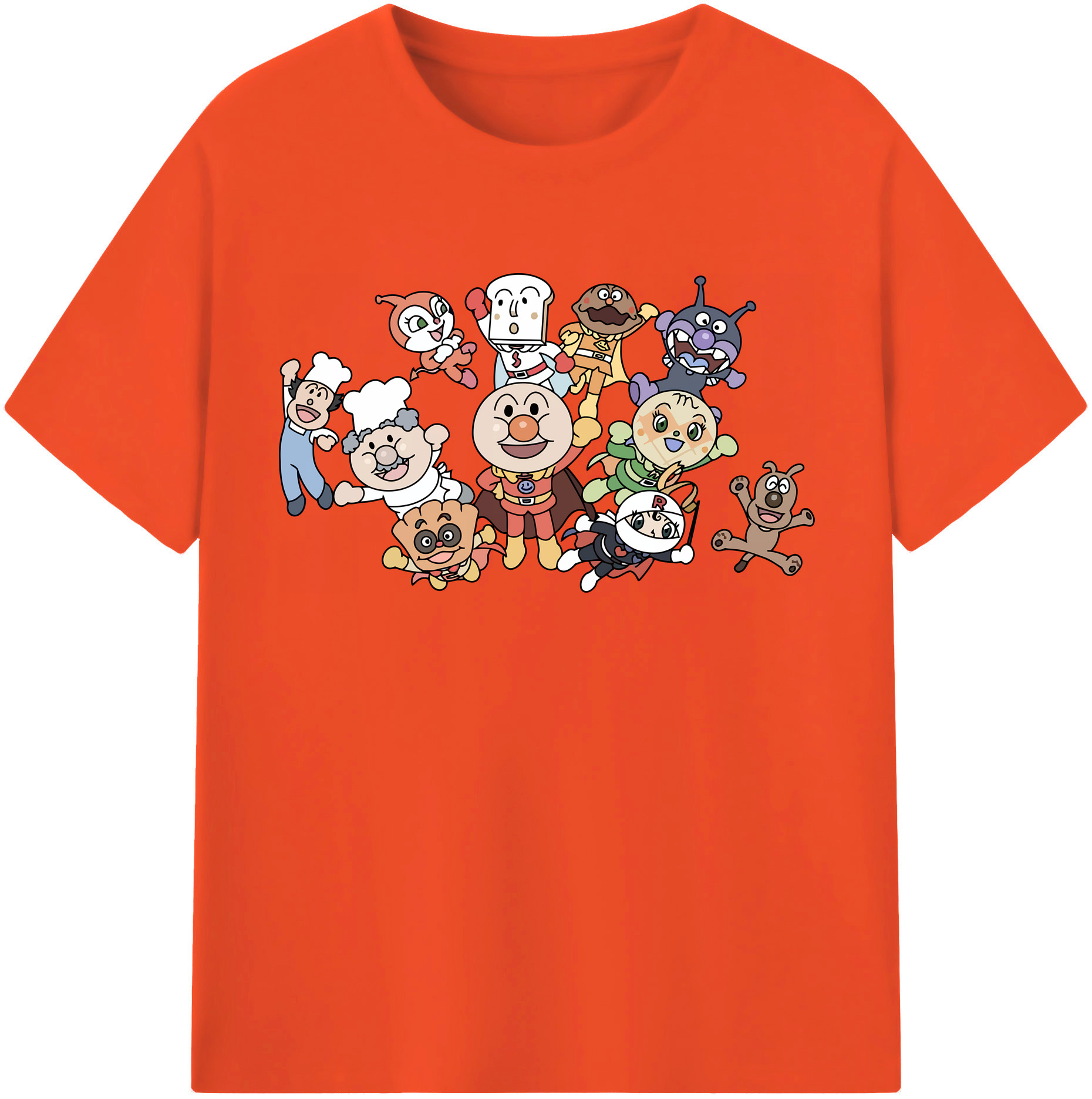 （画像用） アンパンマン Anpanman 綿100％半袖Tシャツ（フロントプリント）