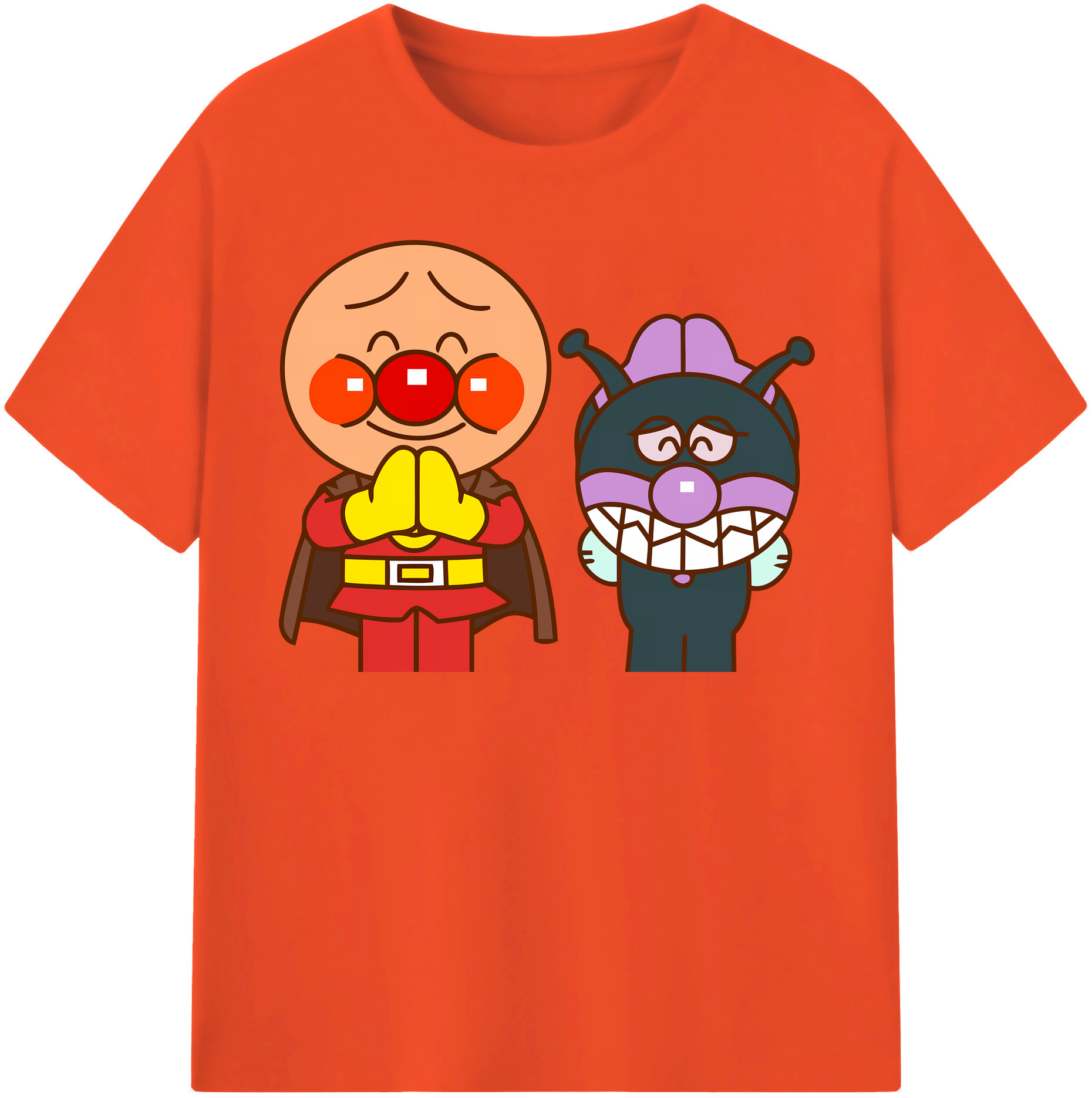 （画像用） アンパンマン Anpanman 綿100％半袖Tシャツ（フロントプリント）