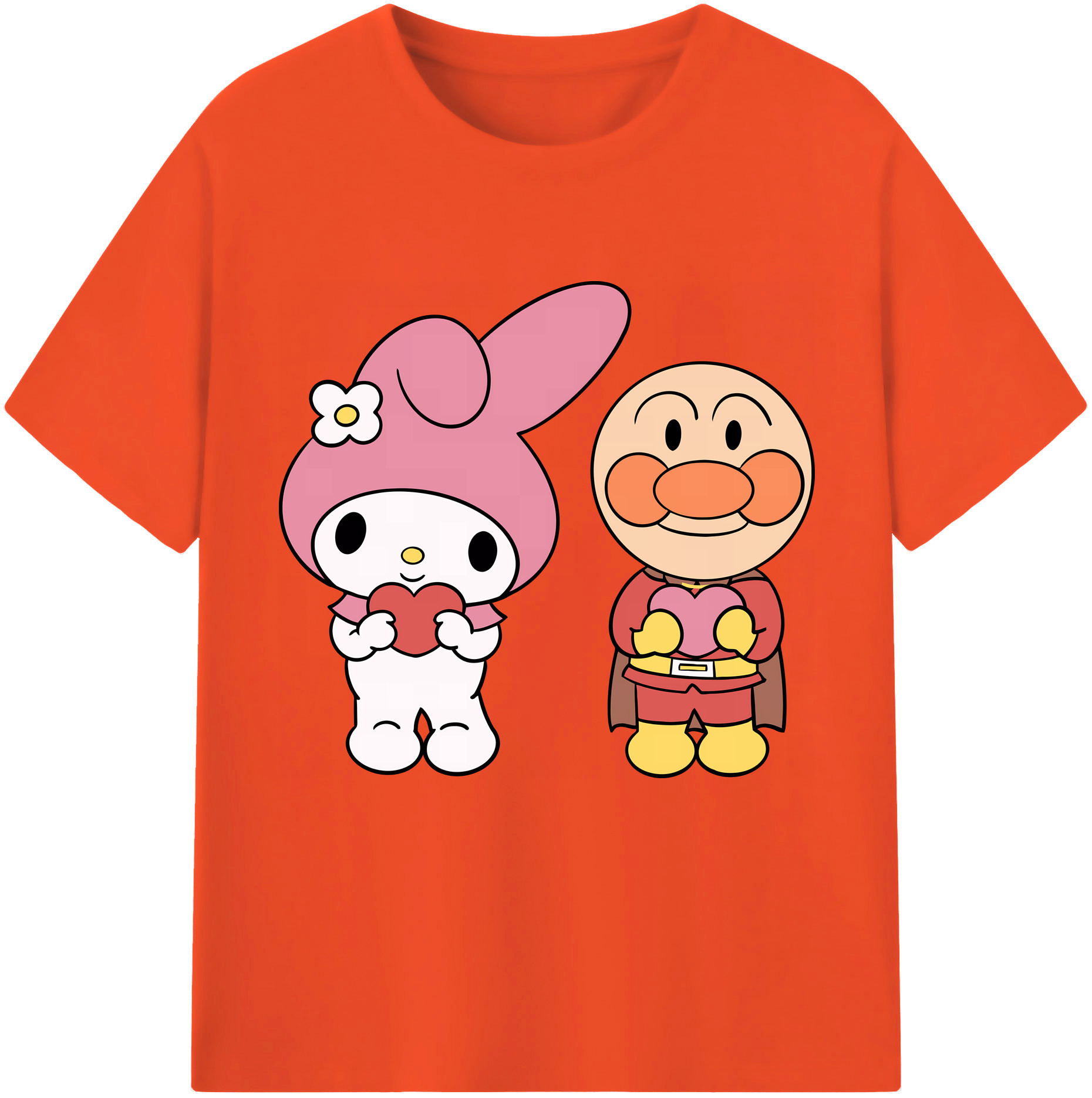 （画像用） アンパンマン Anpanman 綿100％半袖Tシャツ（フロントプリント）