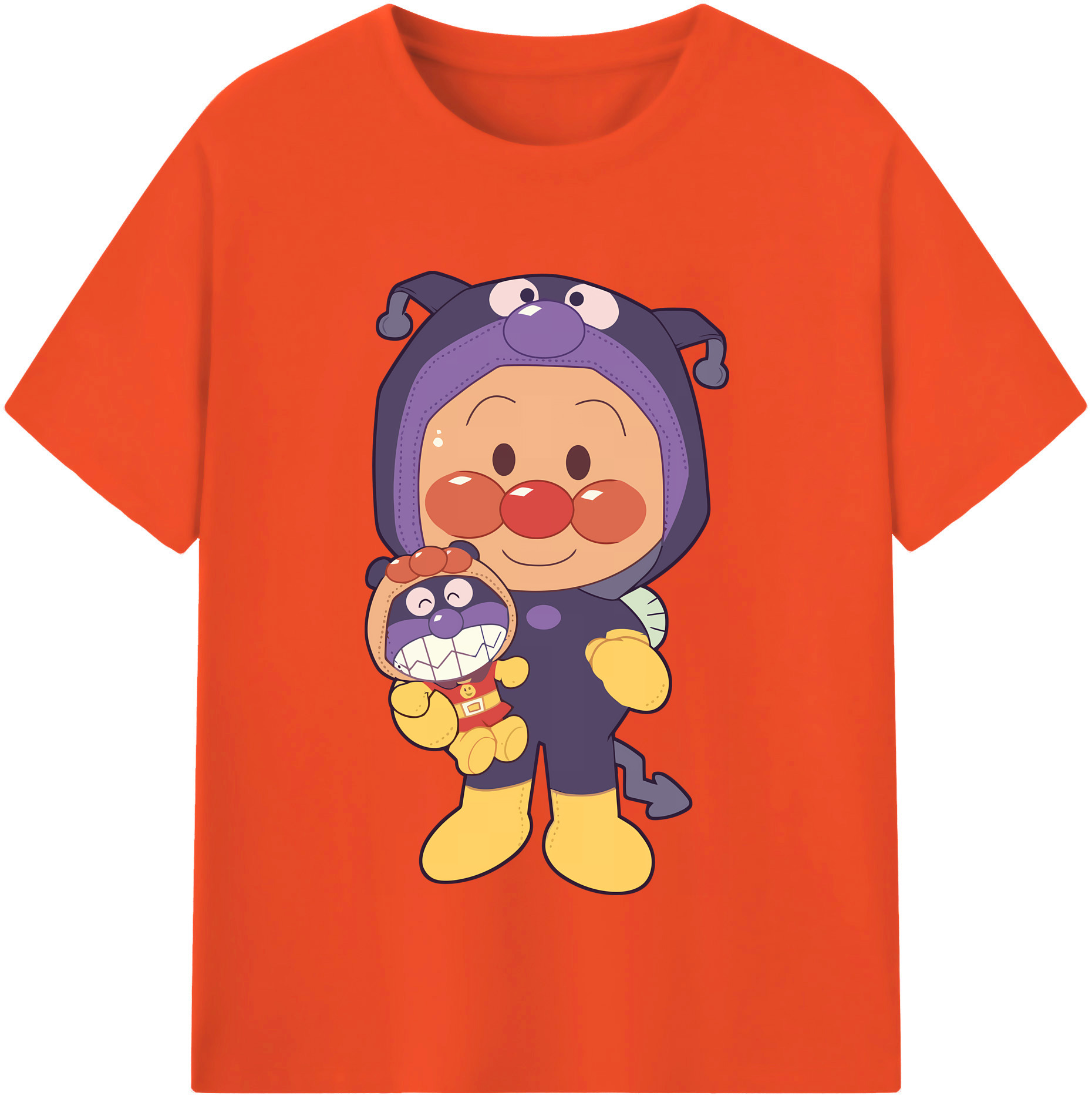 （画像用） アンパンマン Anpanman 綿100％半袖Tシャツ（フロントプリント）
