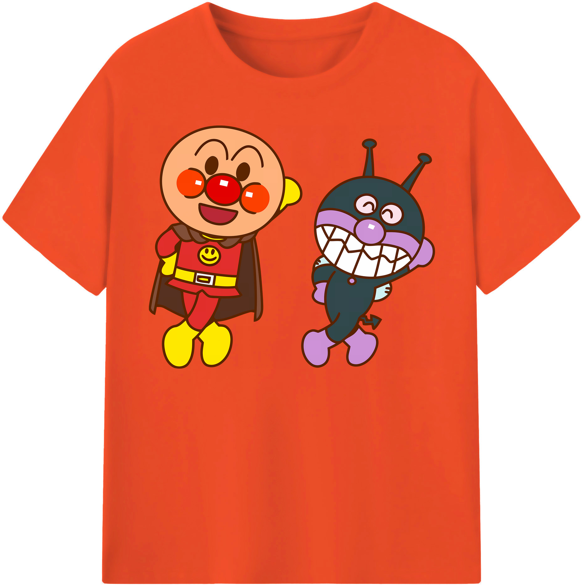 （画像用） アンパンマン Anpanman 綿100％半袖Tシャツ（フロントプリント）