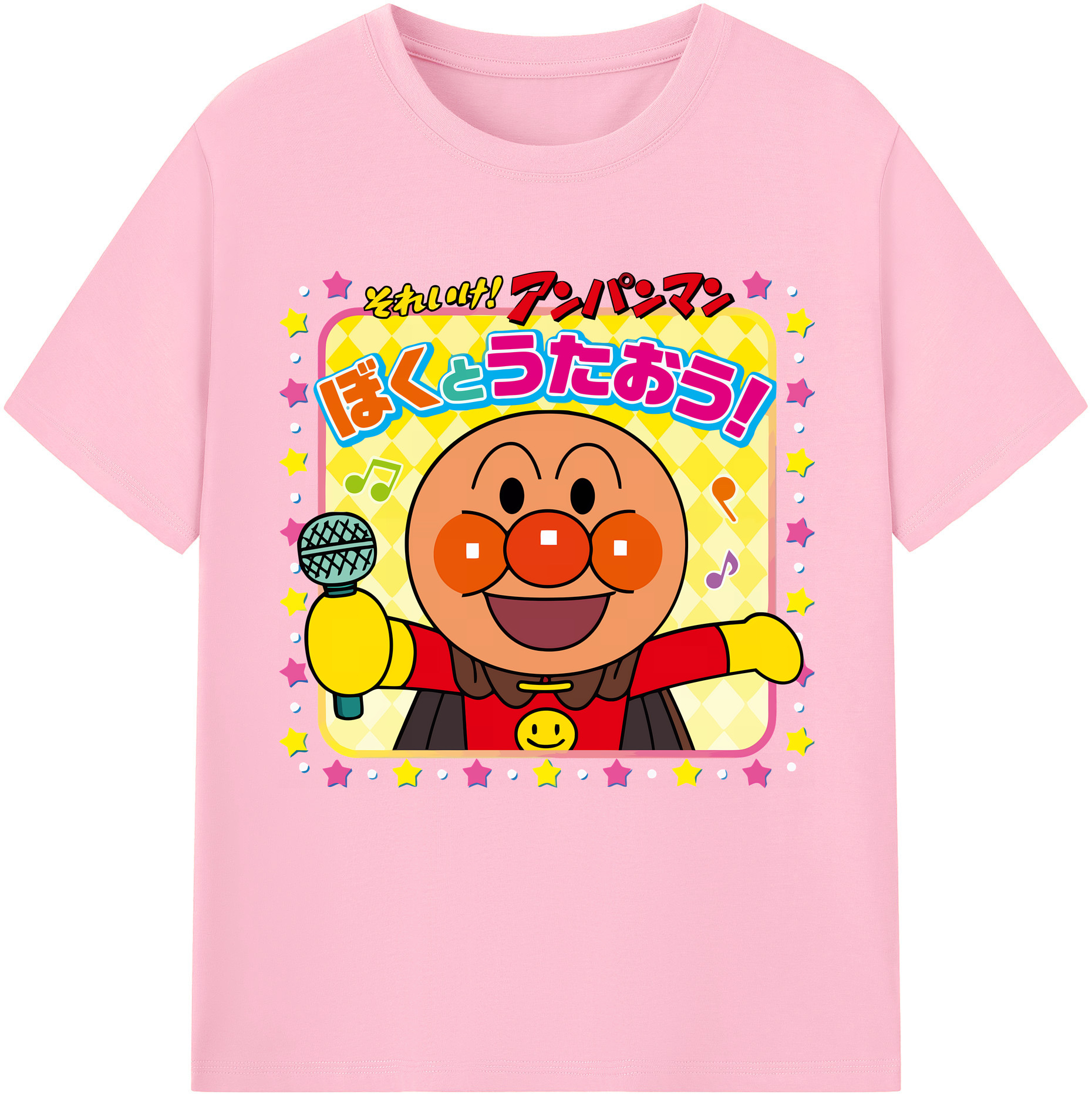 （画像用） アンパンマン Anpanman 綿100％半袖Tシャツ（フロントプリント）