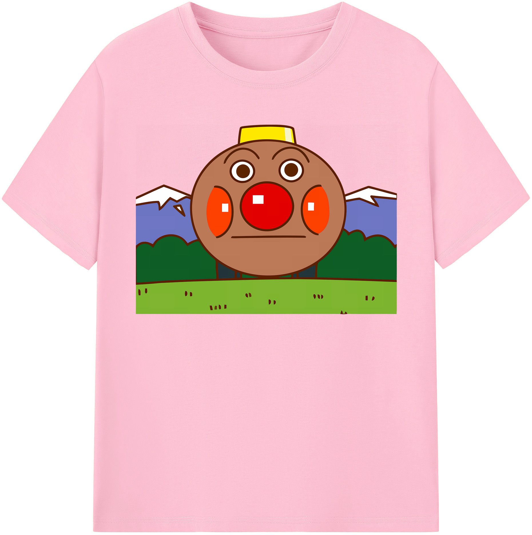 （画像用） アンパンマン Anpanman 綿100％半袖Tシャツ（フロントプリント）