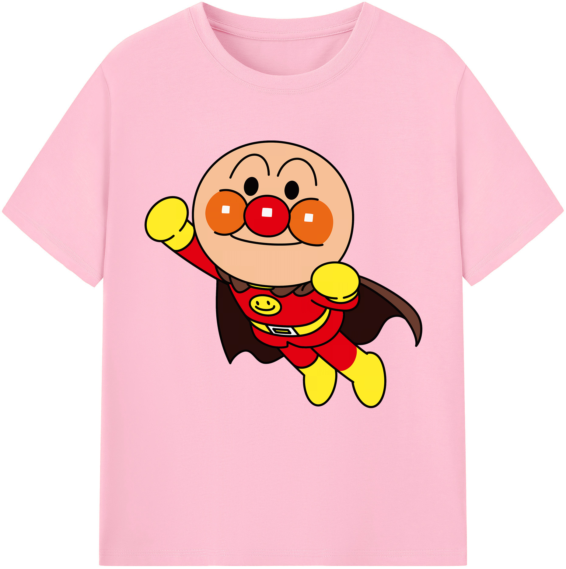 （画像用） アンパンマン Anpanman 綿100％半袖Tシャツ（フロントプリント）