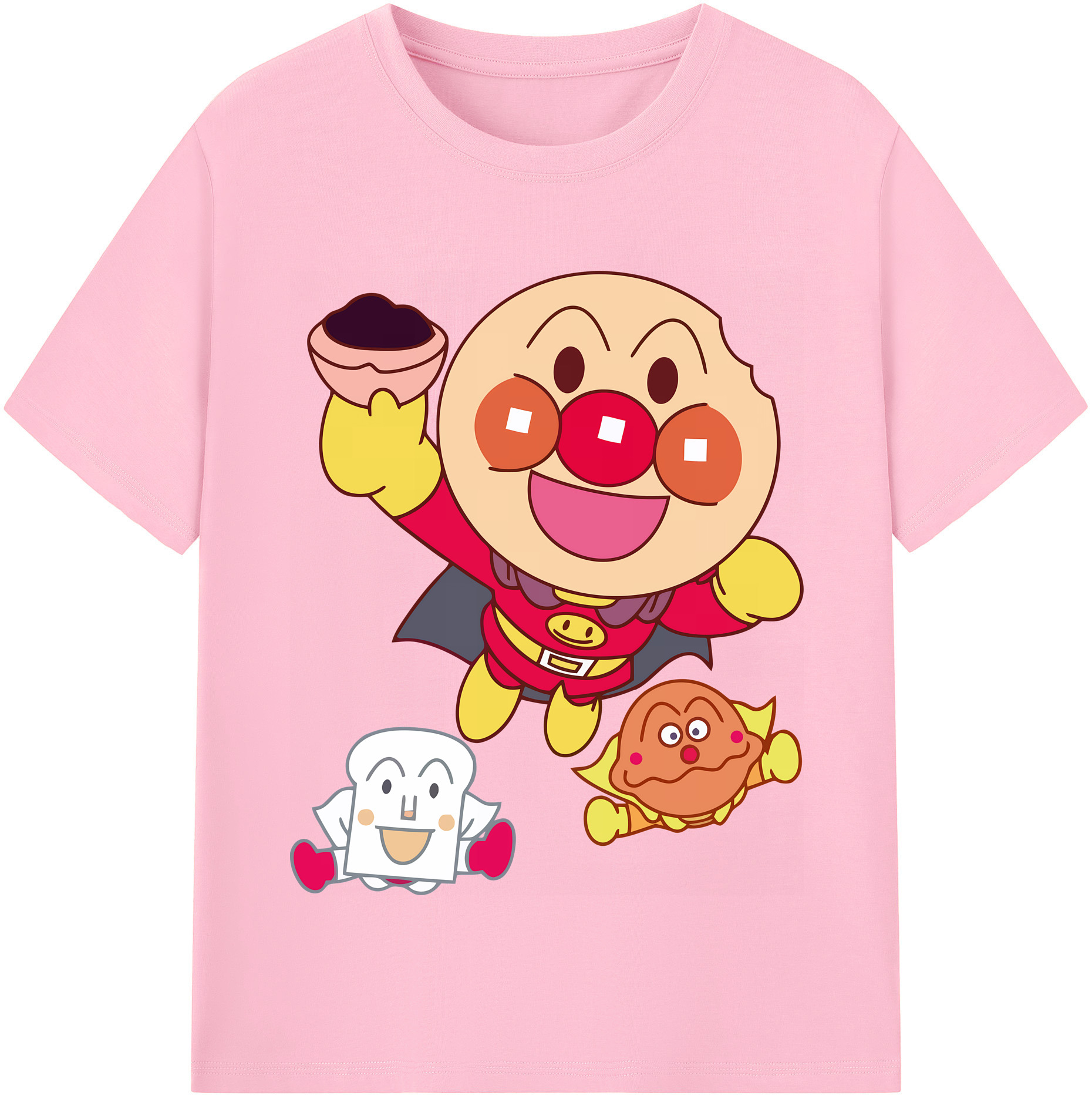 （画像用） アンパンマン Anpanman 綿100％半袖Tシャツ（フロントプリント）