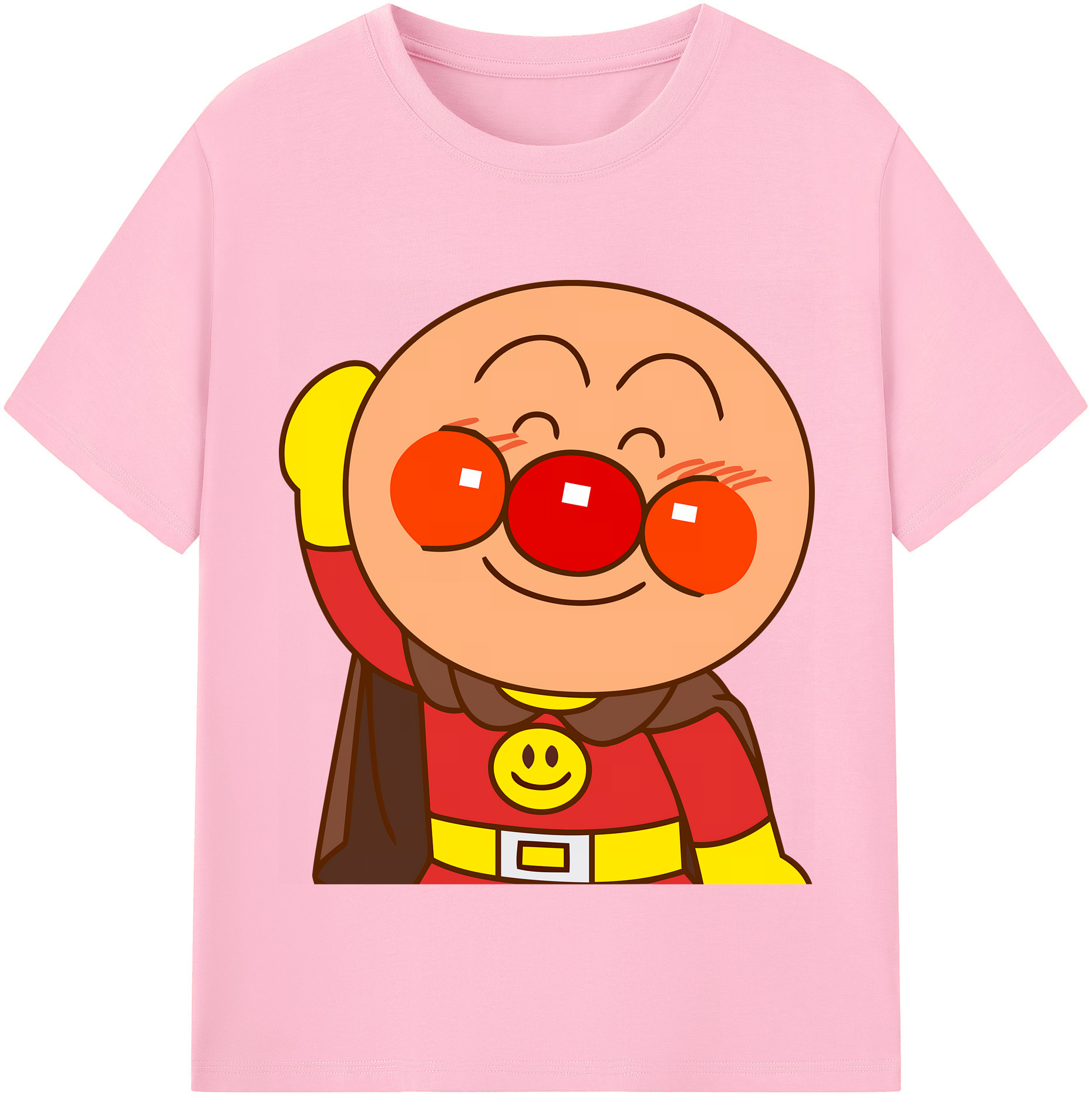 （画像用） アンパンマン Anpanman 綿100％半袖Tシャツ（フロントプリント）