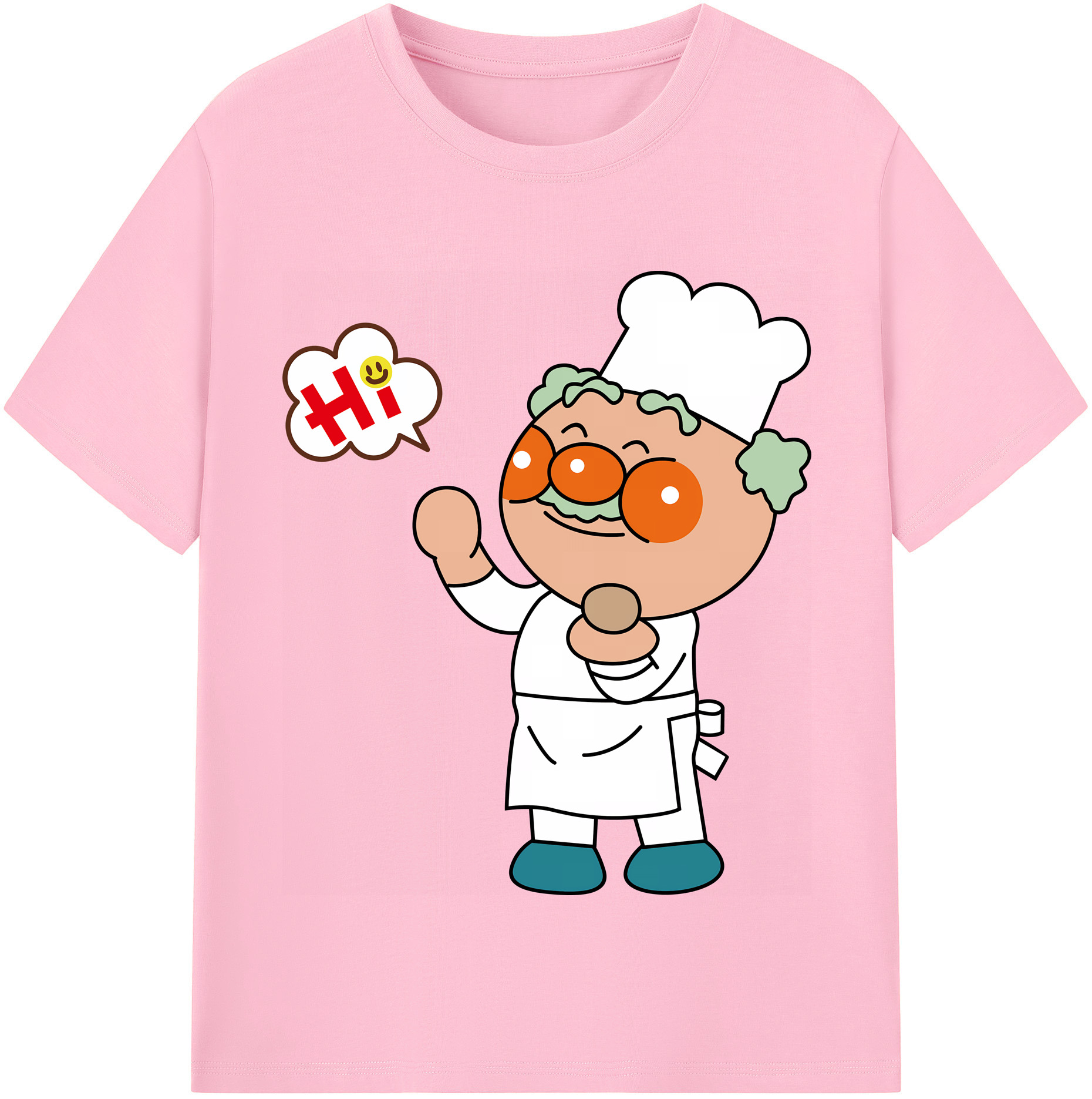 （画像用） アンパンマン Anpanman 綿100％半袖Tシャツ（フロントプリント）