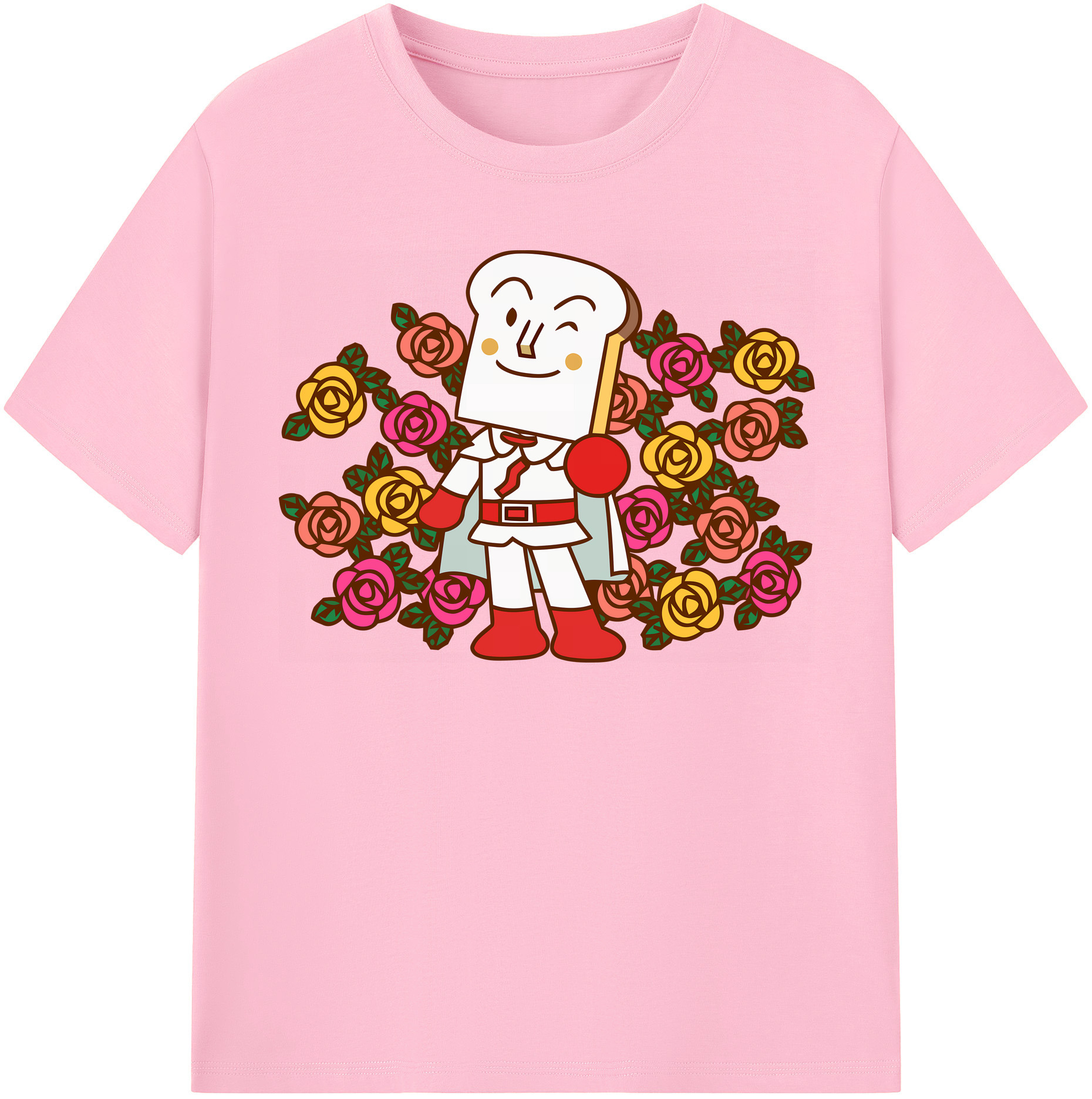 （画像用） アンパンマン Anpanman 綿100％半袖Tシャツ（フロントプリント）