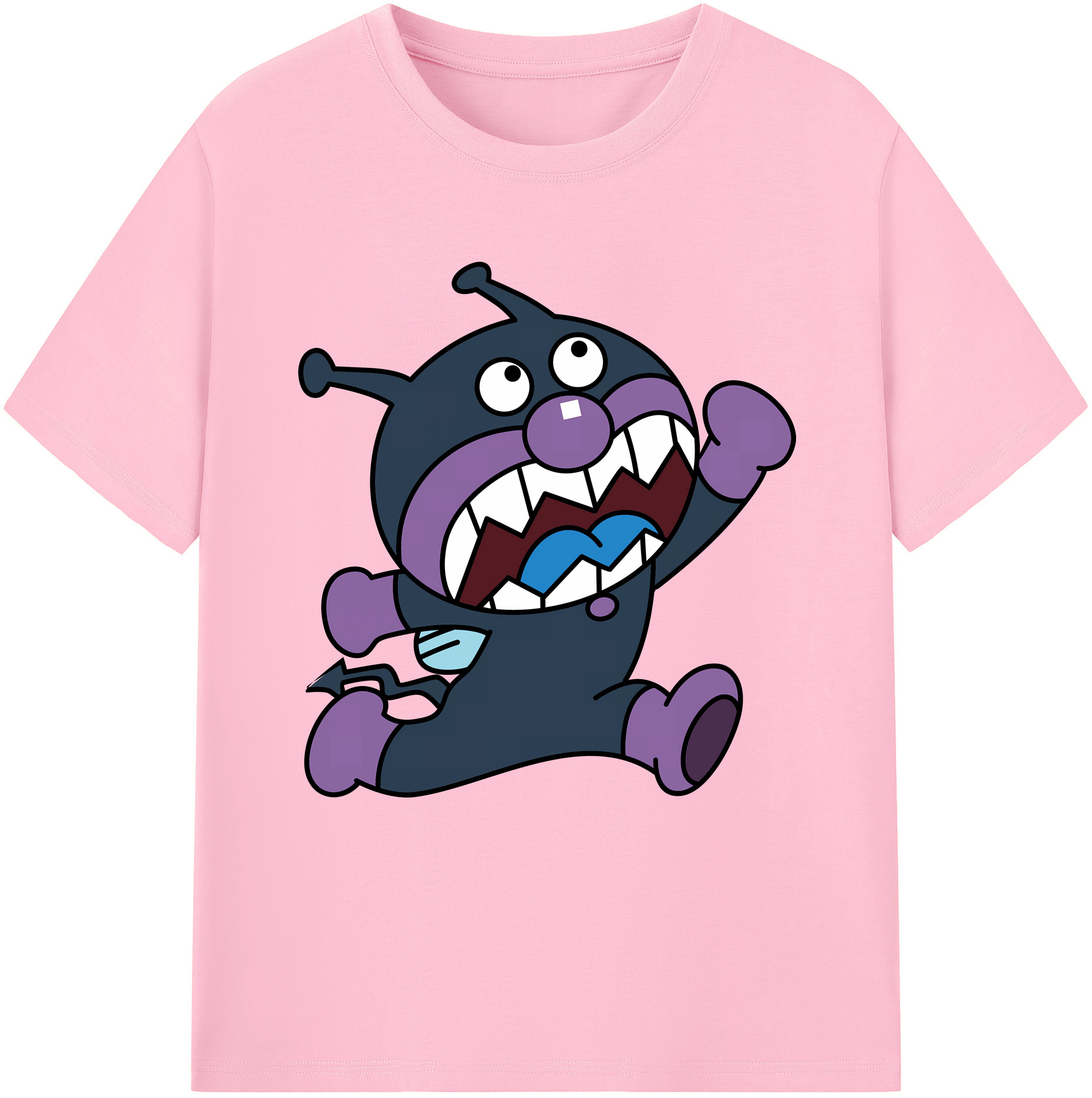 （画像用） アンパンマン Anpanman 綿100％半袖Tシャツ（フロントプリント）