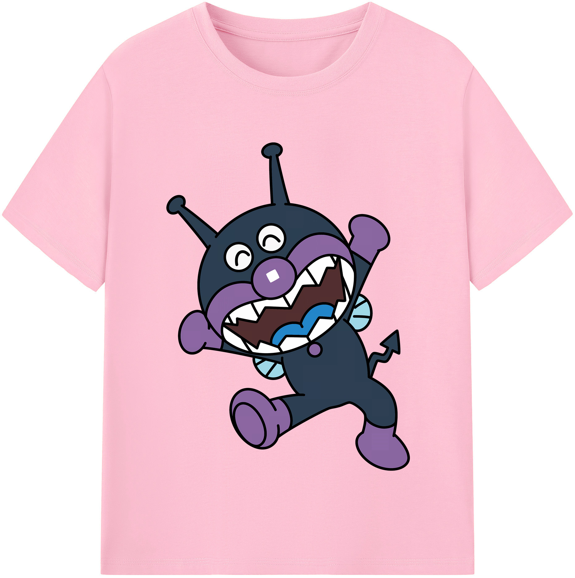 （画像用） アンパンマン Anpanman 綿100％半袖Tシャツ（フロントプリント）