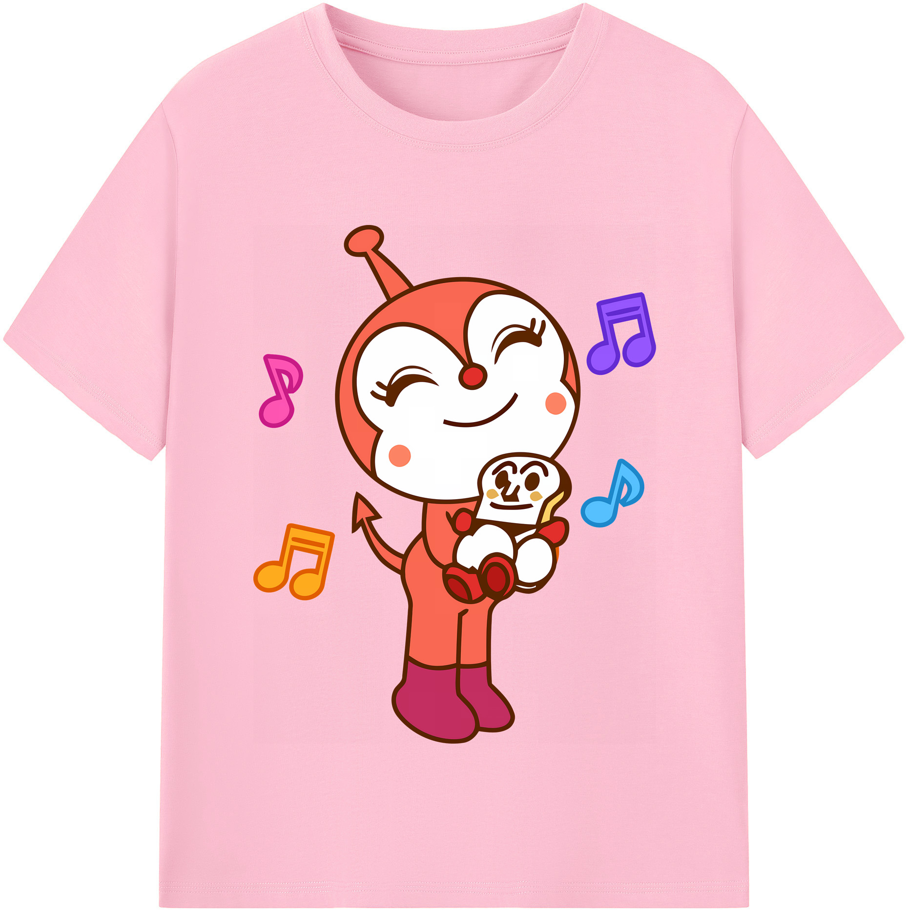 （画像用） アンパンマン Anpanman 綿100％半袖Tシャツ（フロントプリント）