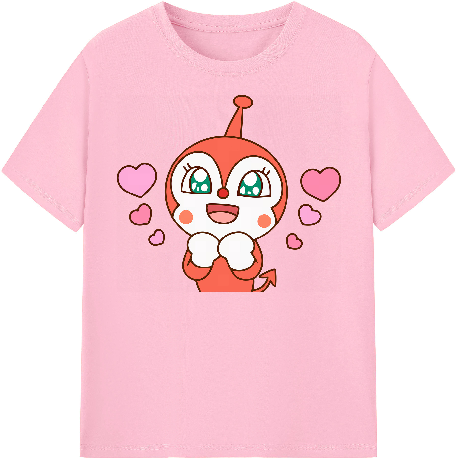（画像用） アンパンマン Anpanman 綿100％半袖Tシャツ（フロントプリント）