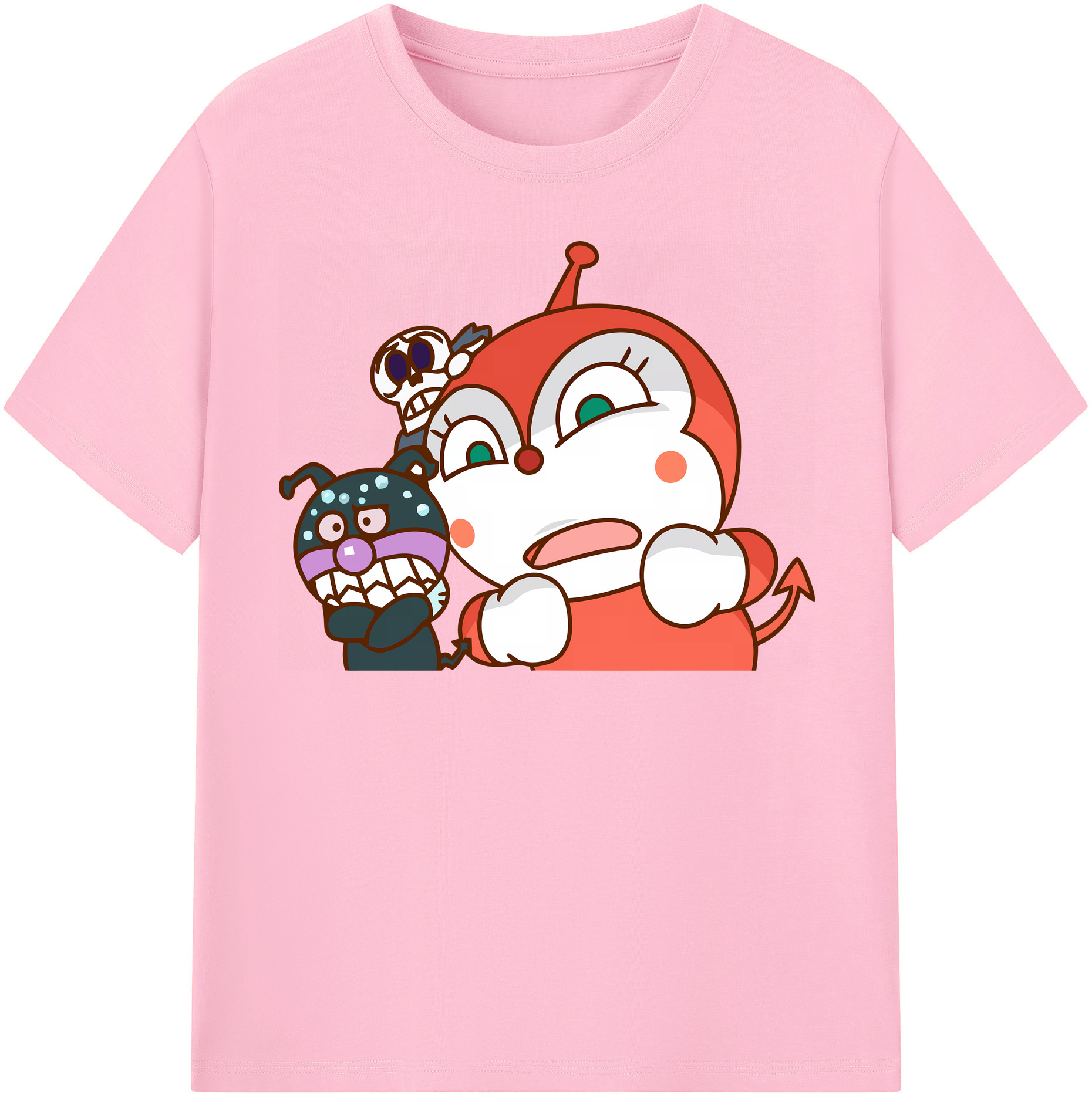 （画像用） アンパンマン Anpanman 綿100％半袖Tシャツ（フロントプリント）