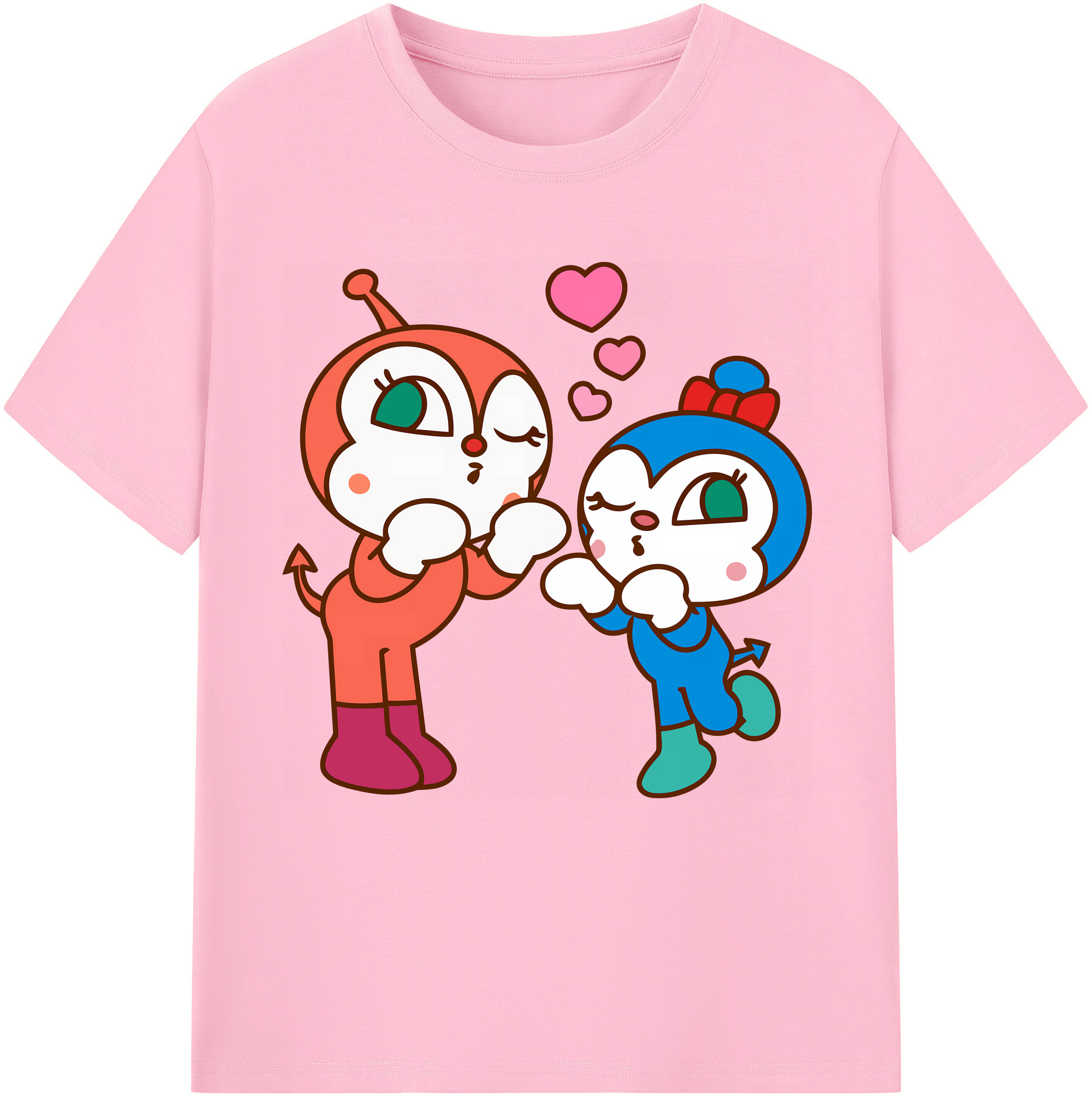 （画像用） アンパンマン Anpanman 綿100％半袖Tシャツ（フロントプリント）