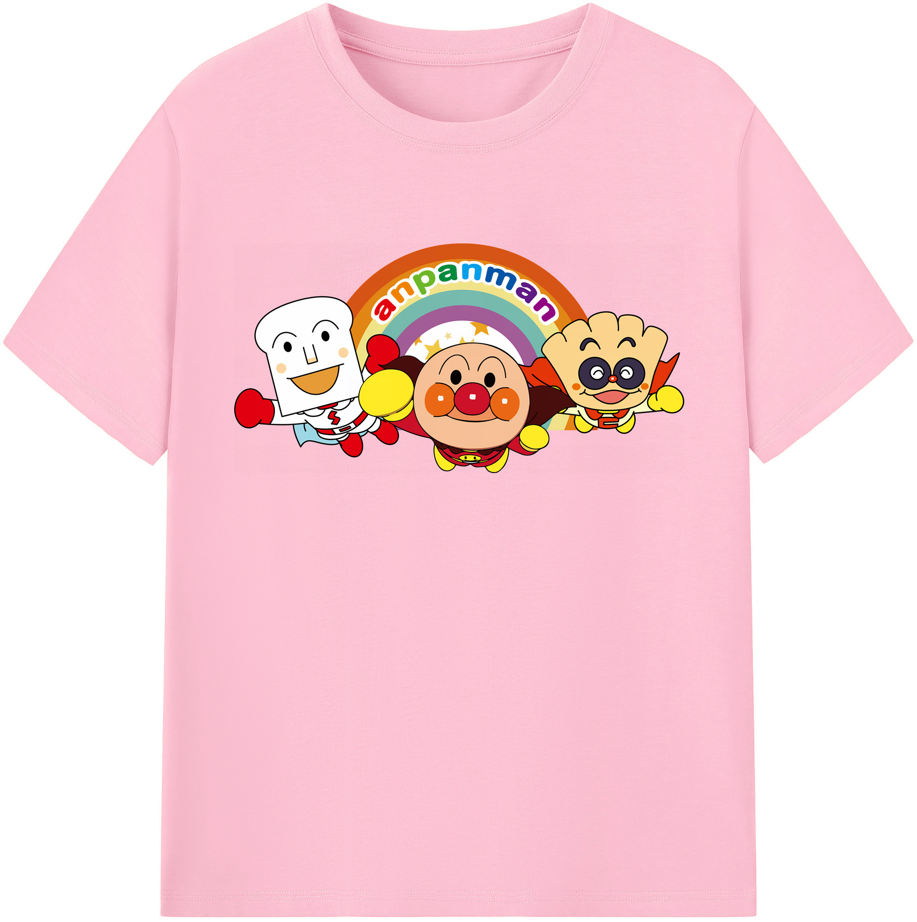 （画像用） アンパンマン Anpanman 綿100％半袖Tシャツ（フロントプリント）