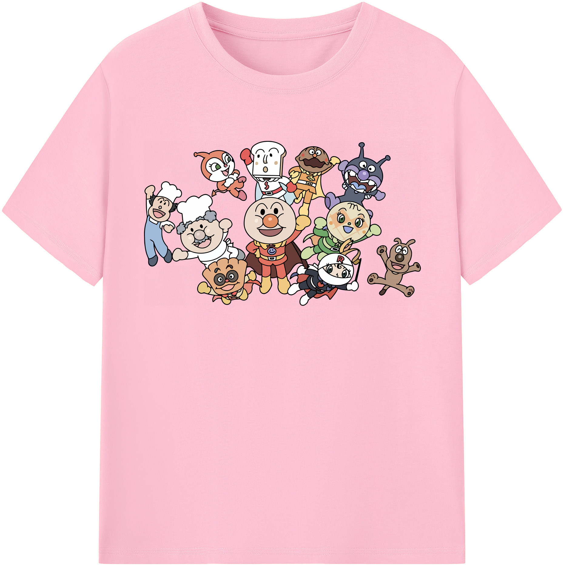 （画像用） アンパンマン Anpanman 綿100％半袖Tシャツ（フロントプリント）