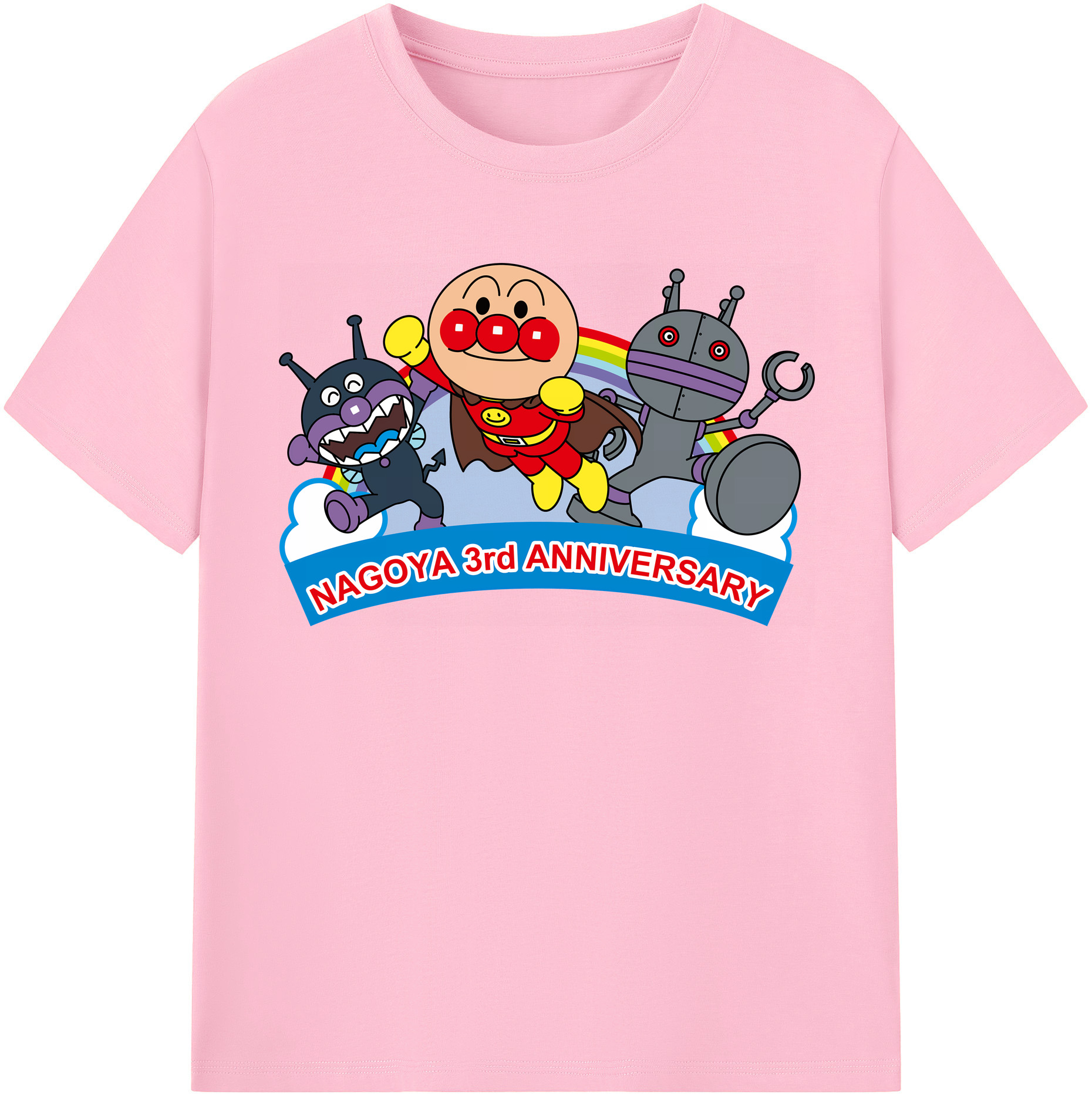 （画像用） アンパンマン Anpanman 綿100％半袖Tシャツ（フロントプリント）