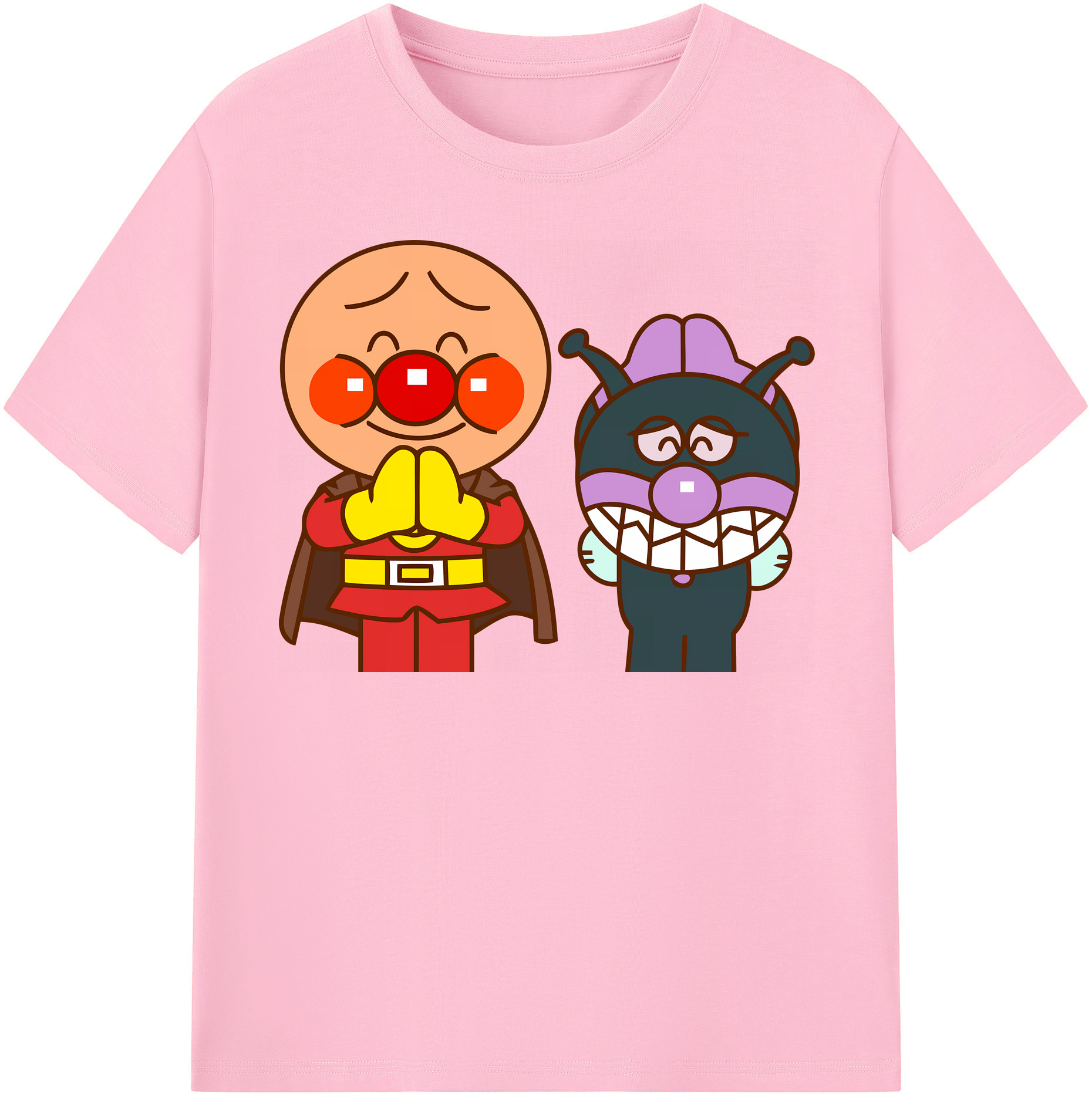 （画像用） アンパンマン Anpanman 綿100％半袖Tシャツ（フロントプリント）