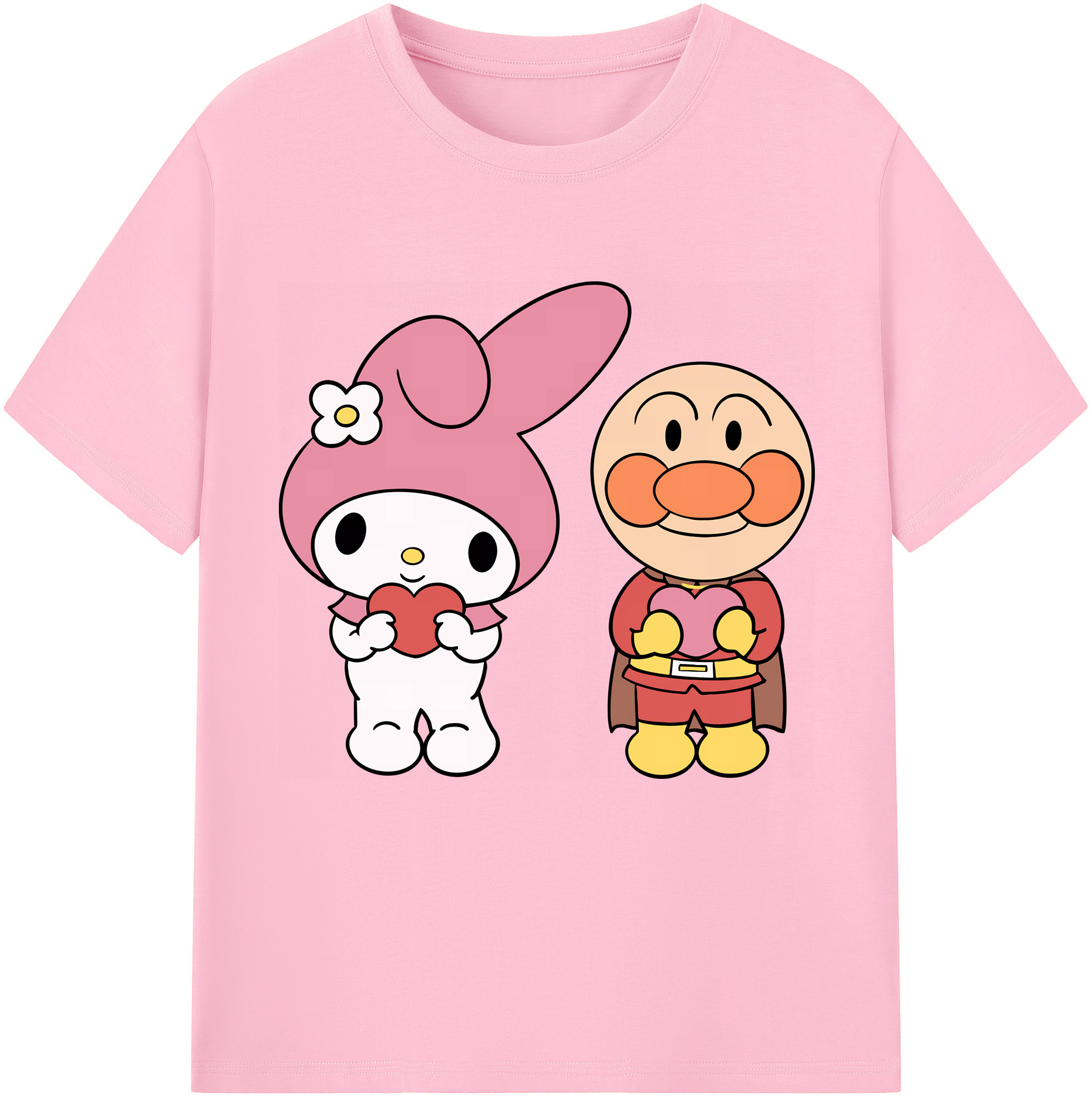 （画像用） アンパンマン Anpanman 綿100％半袖Tシャツ（フロントプリント）