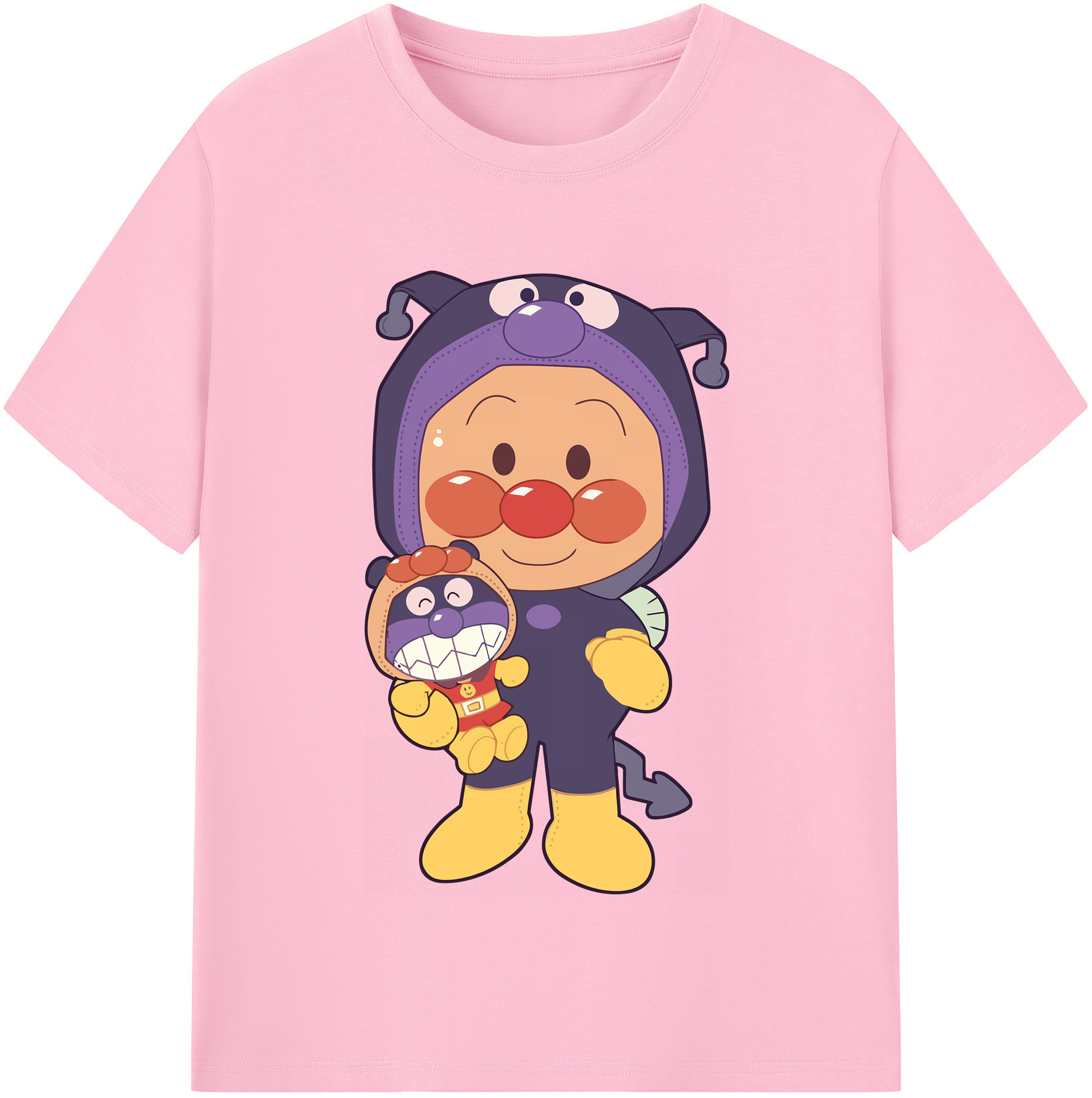 （画像用） アンパンマン Anpanman 綿100％半袖Tシャツ（フロントプリント）