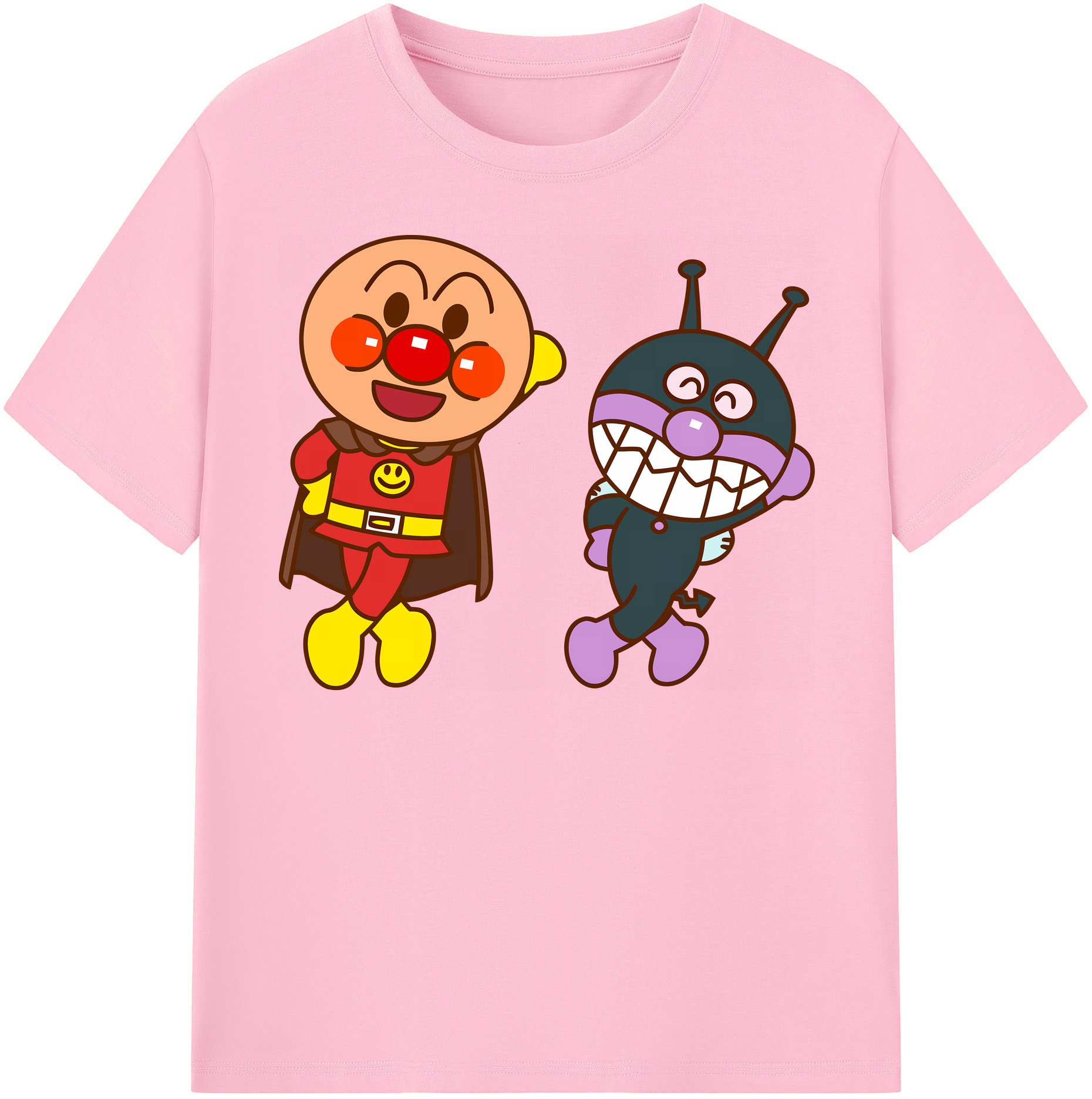 （画像用） アンパンマン Anpanman 綿100％半袖Tシャツ（フロントプリント）