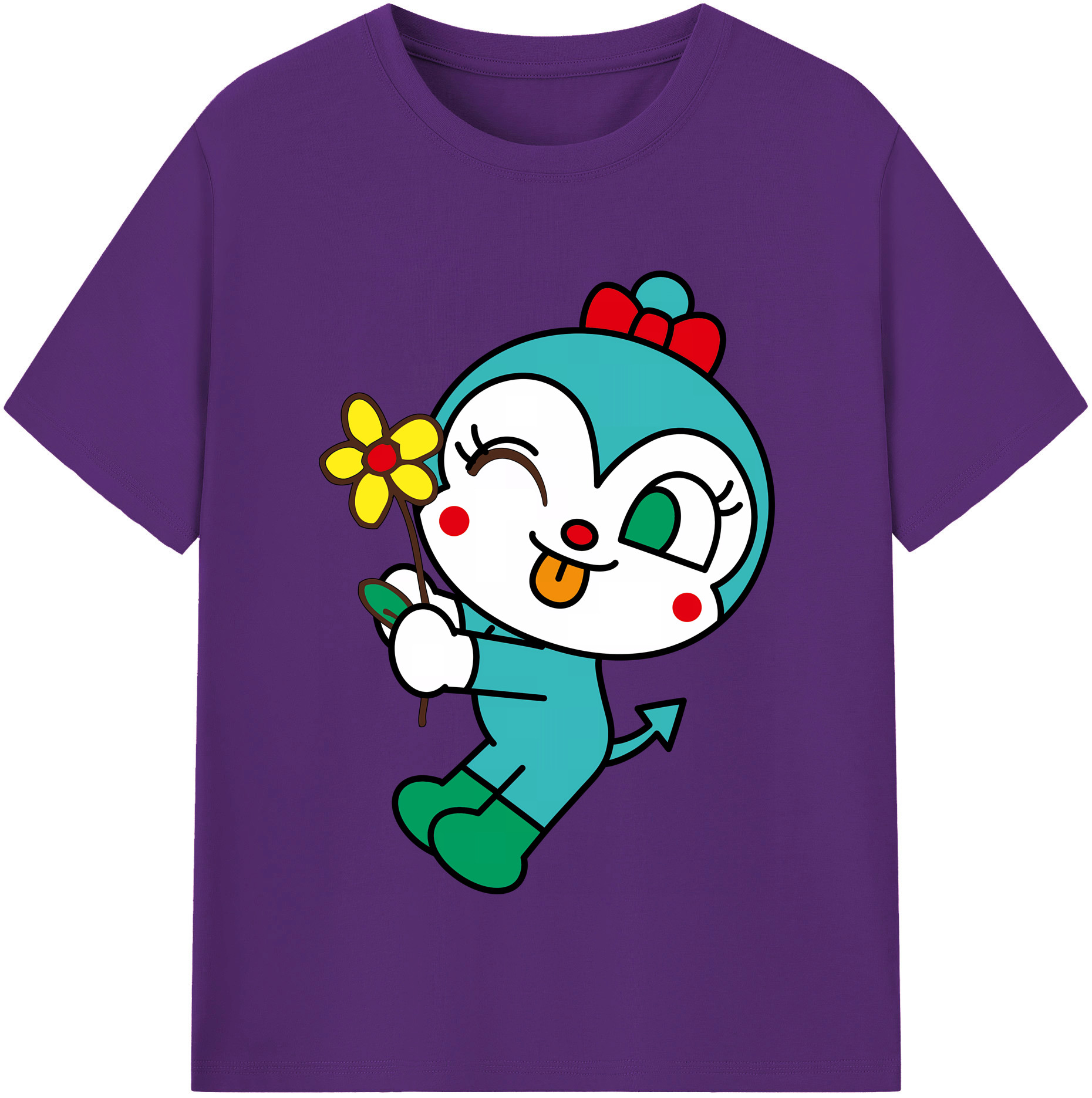 （画像用） アンパンマン Anpanman 綿100％半袖Tシャツ（フロントプリント）