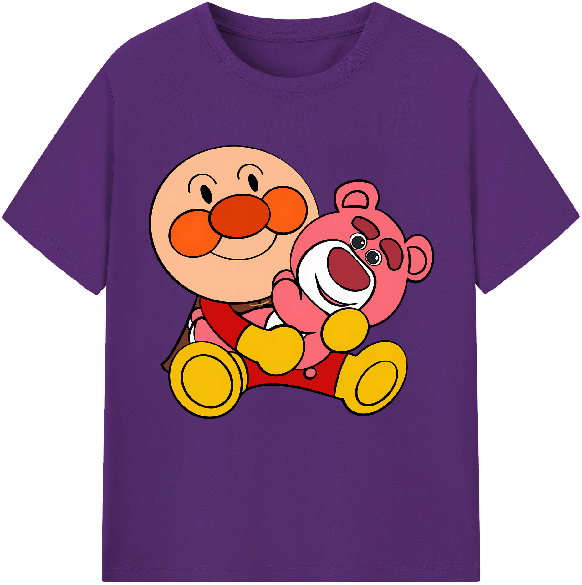 （画像用） アンパンマン Anpanman 綿100％半袖Tシャツ（フロントプリント）