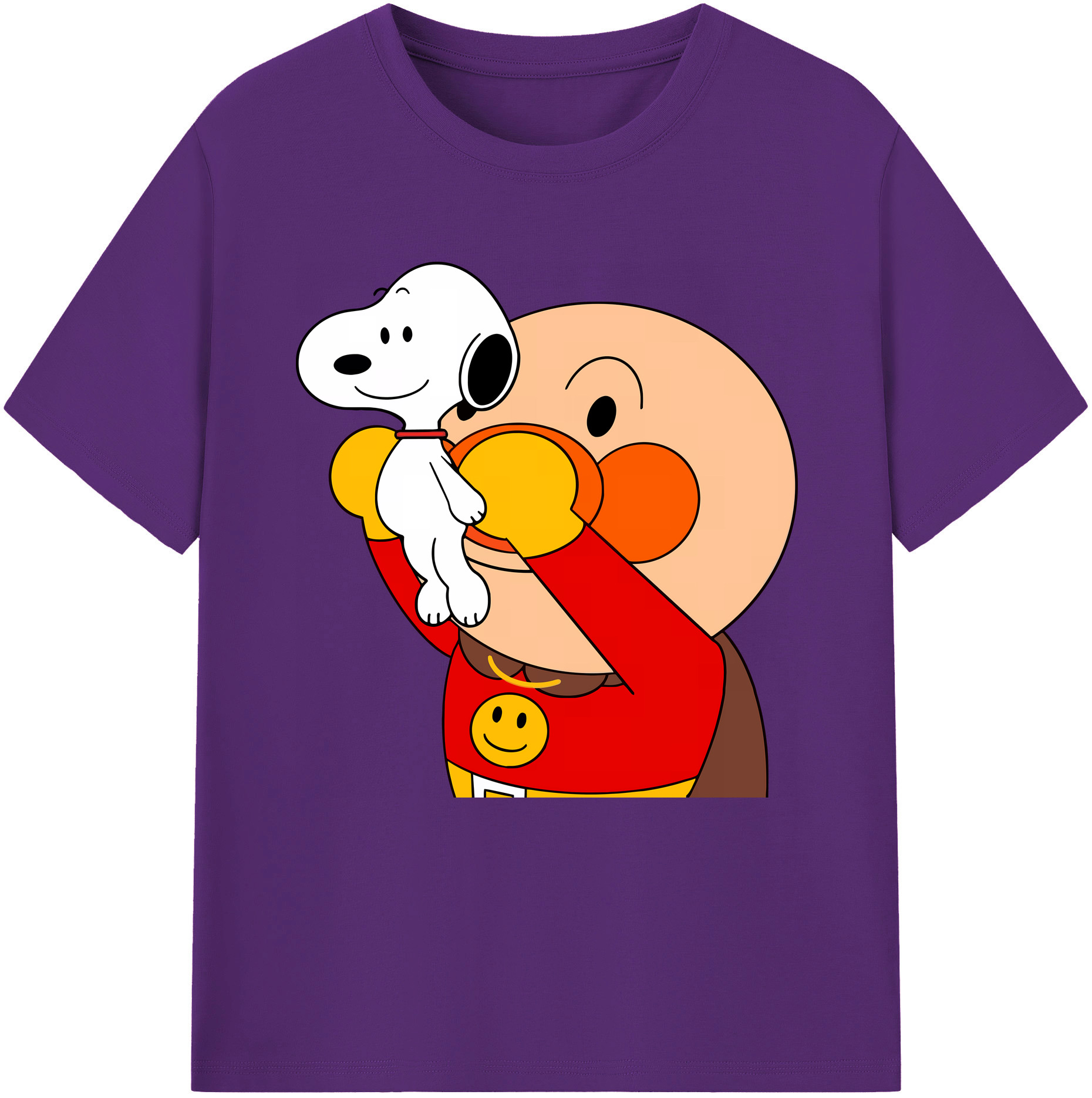（画像用） アンパンマン Anpanman 綿100％半袖Tシャツ（フロントプリント）