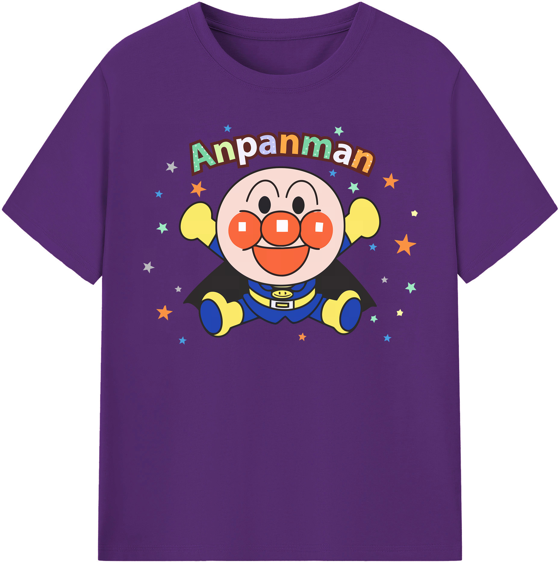 （画像用） アンパンマン Anpanman 綿100％半袖Tシャツ（フロントプリント）