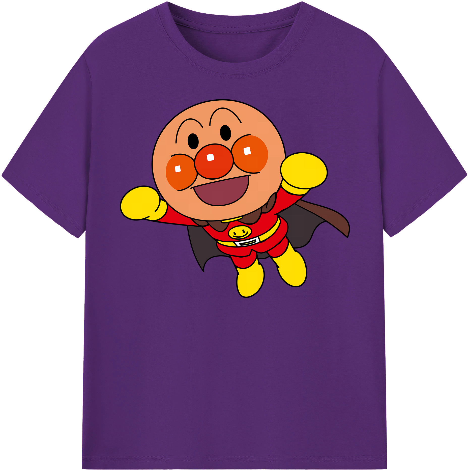 （画像用） アンパンマン Anpanman 綿100％半袖Tシャツ（フロントプリント）