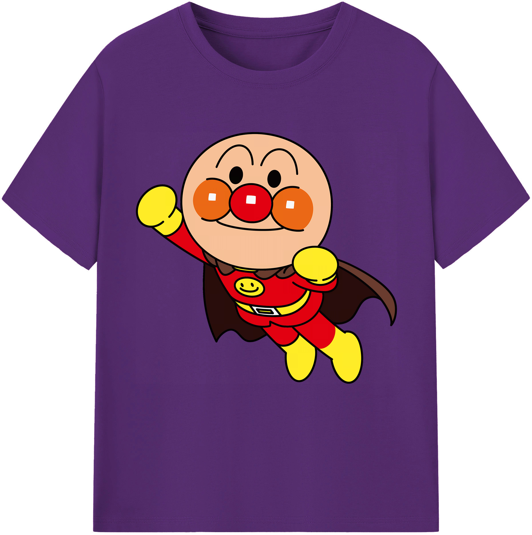 （画像用） アンパンマン Anpanman 綿100％半袖Tシャツ（フロントプリント）