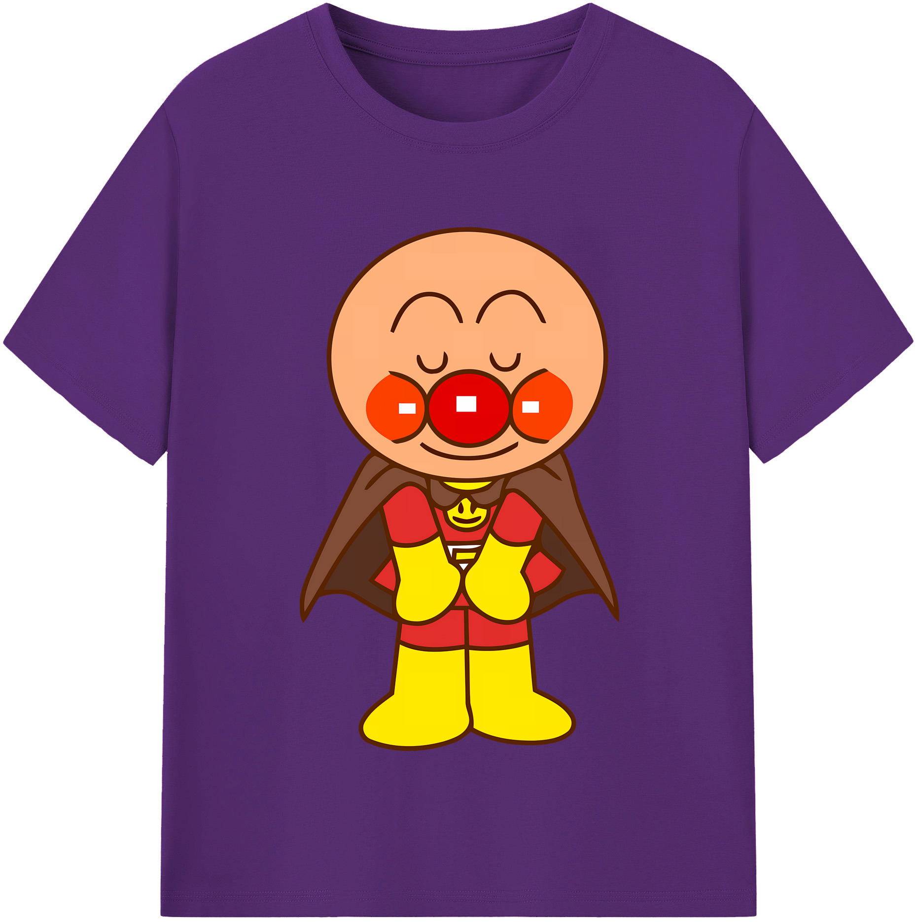 （画像用） アンパンマン Anpanman 綿100％半袖Tシャツ（フロントプリント）