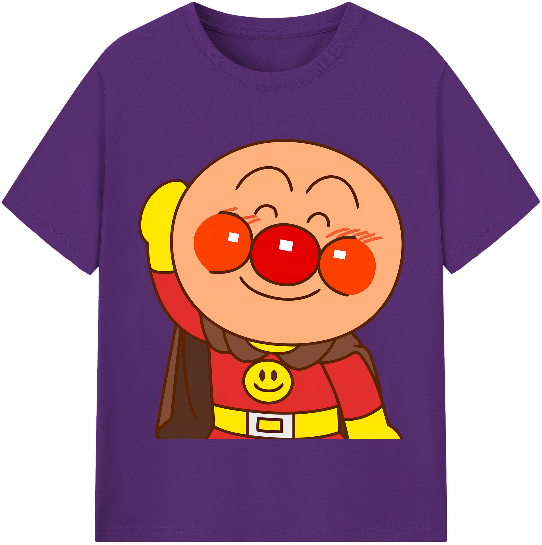 （画像用） アンパンマン Anpanman 綿100％半袖Tシャツ（フロントプリント）