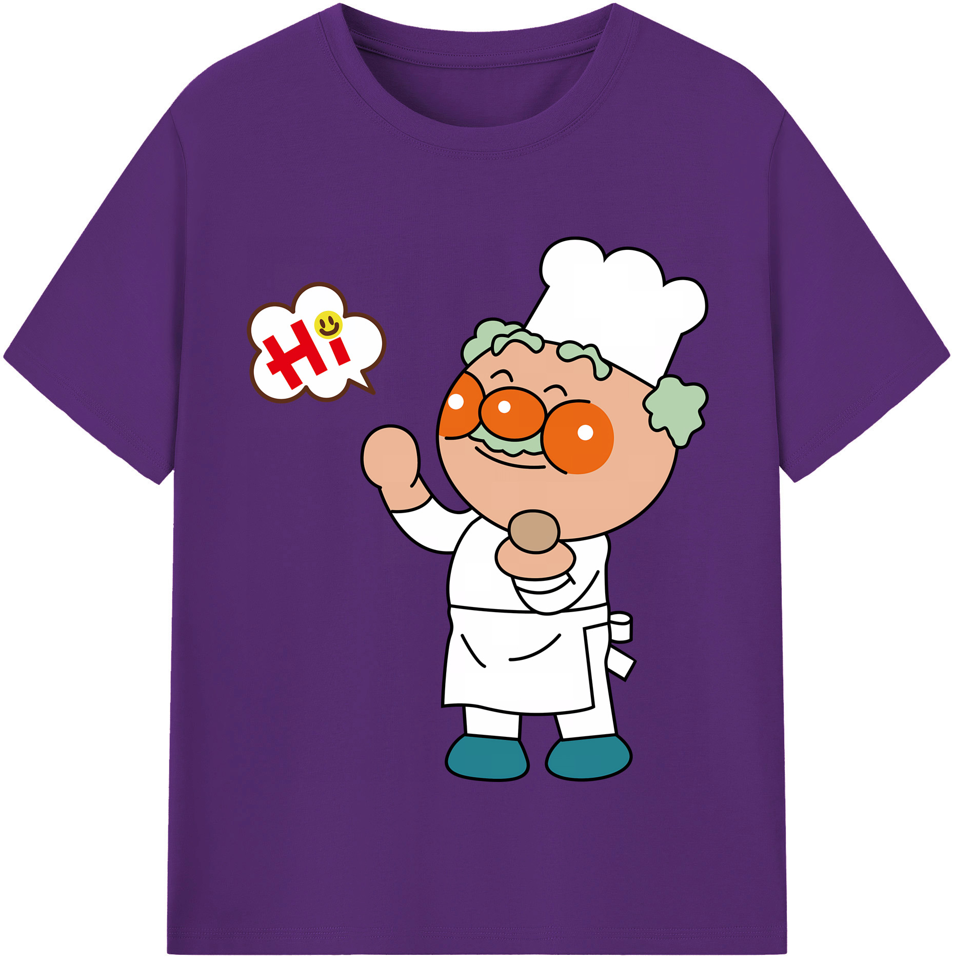 （画像用） アンパンマン Anpanman 綿100％半袖Tシャツ（フロントプリント）