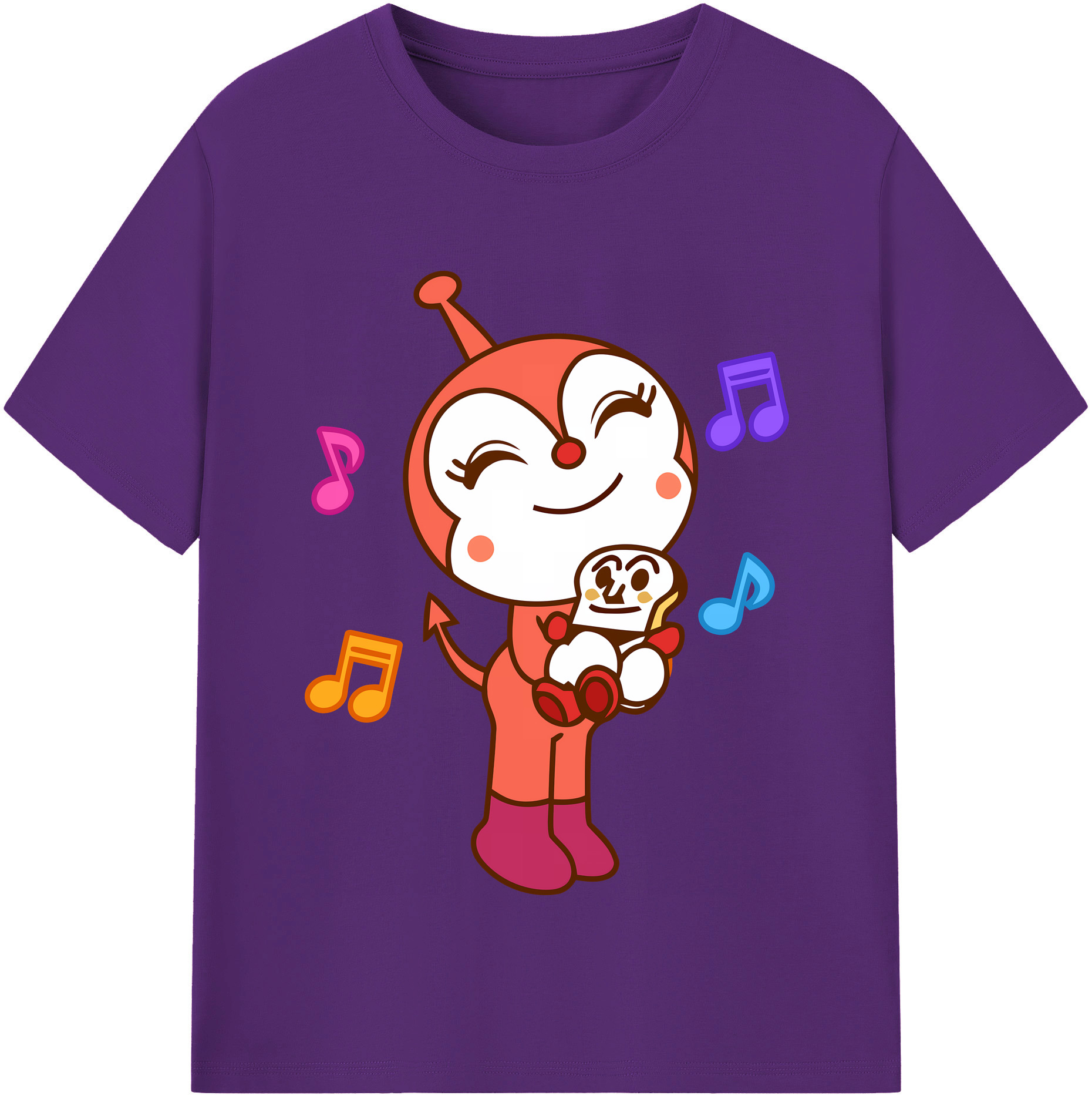 （画像用） アンパンマン Anpanman 綿100％半袖Tシャツ（フロントプリント）